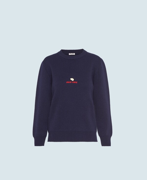 Lambswool Pullover Miu Miu Mml294 1v8t F0124