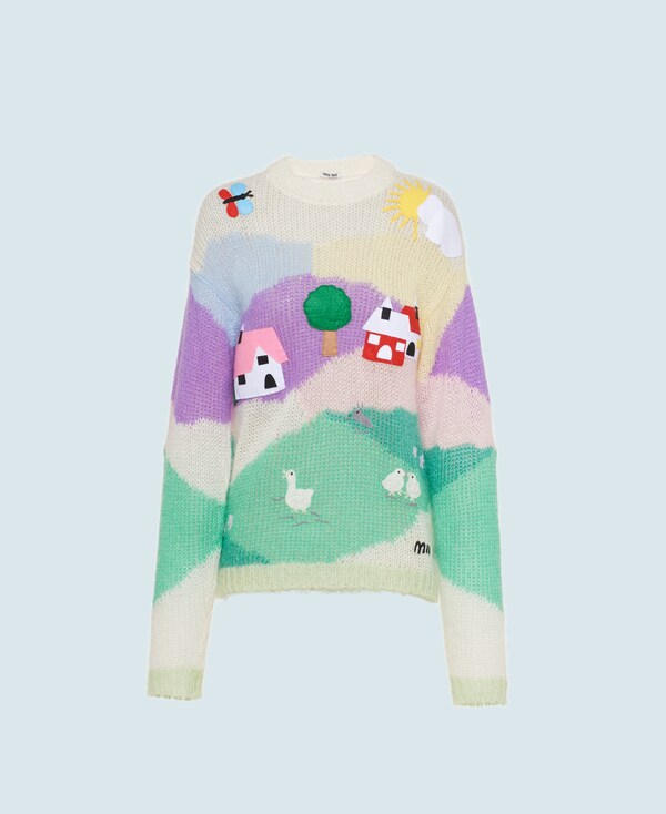 Women S Knitwear Jumpers Cardigans Miu Miu