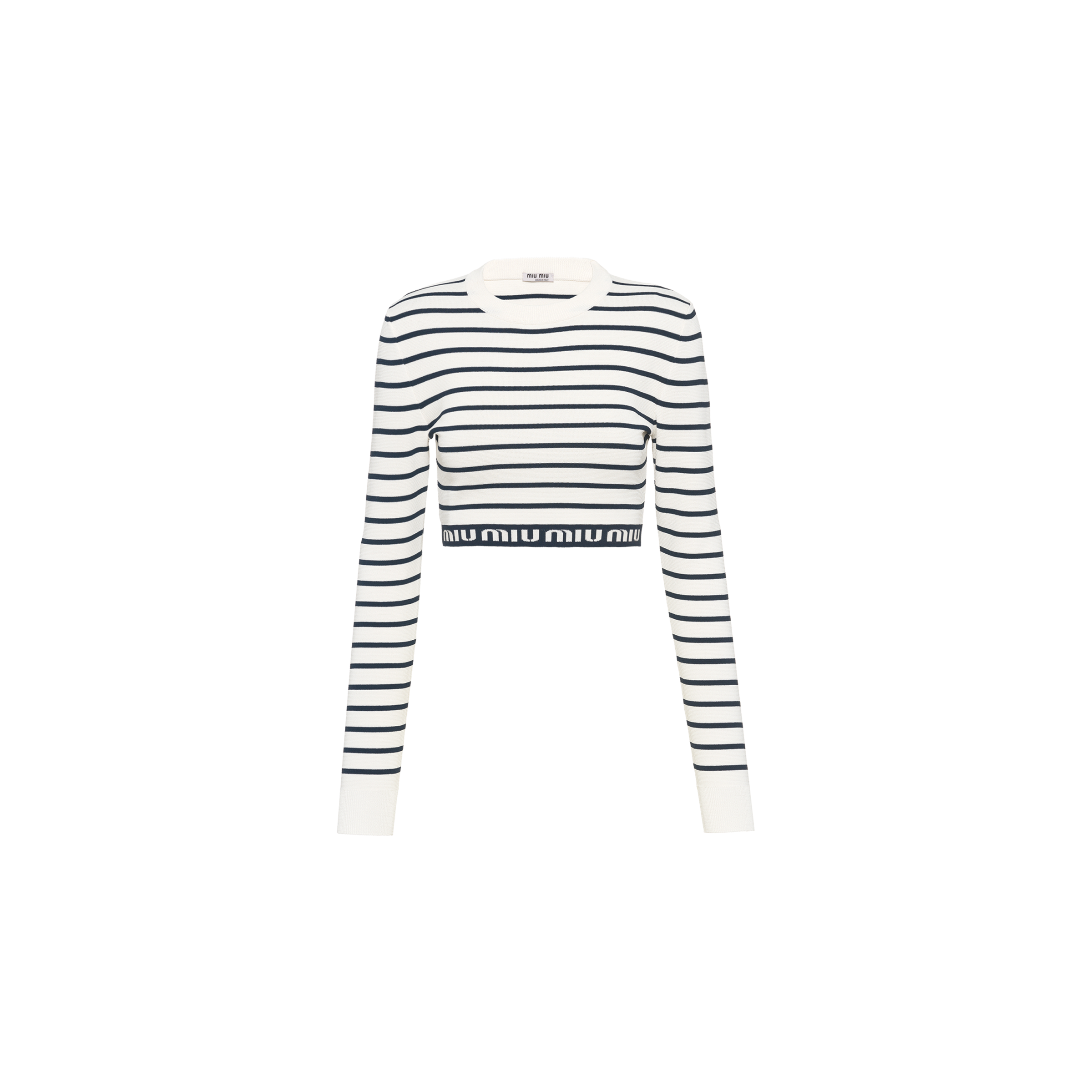 ミュウミュウ ロゴクロップドニット 美品 | sgh.com.co