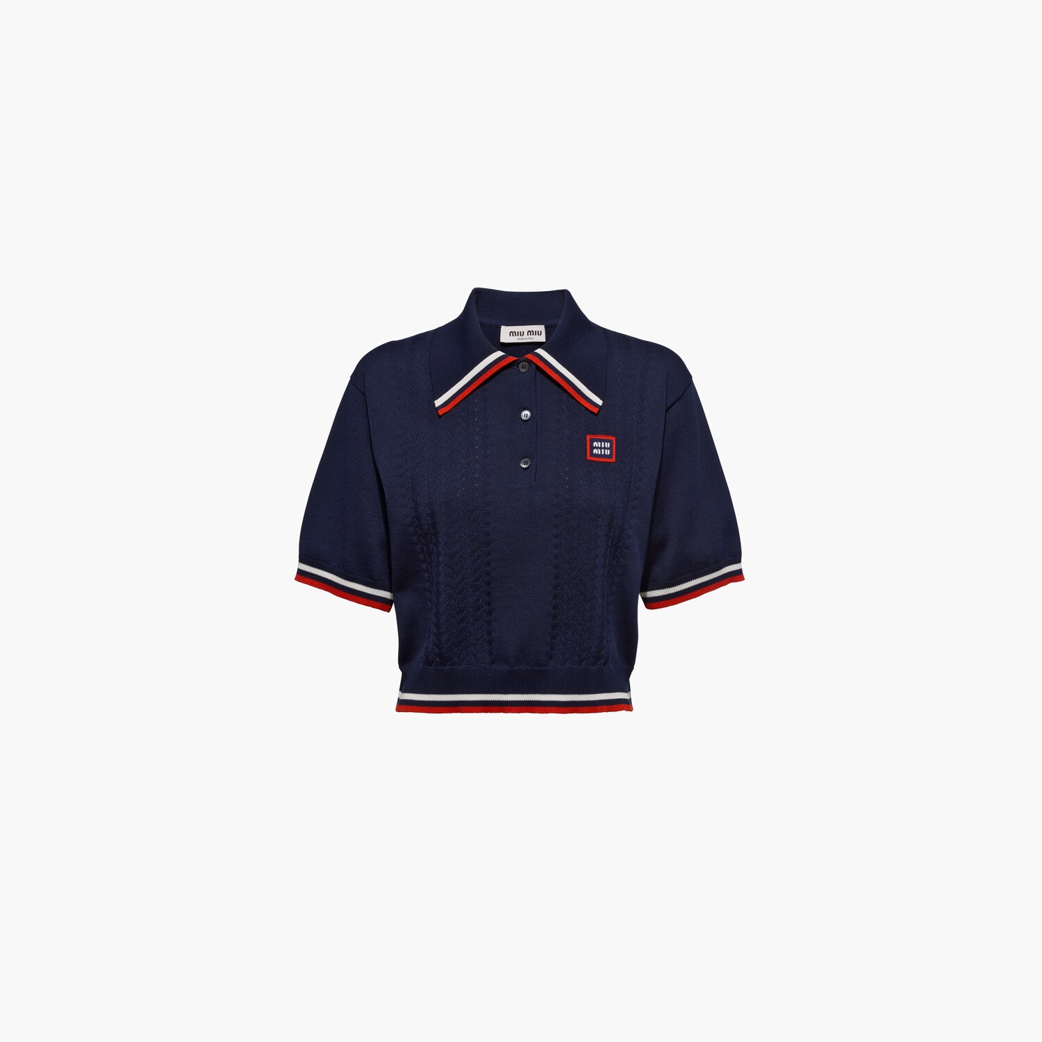 miumiu.com | Polo en soie et coton