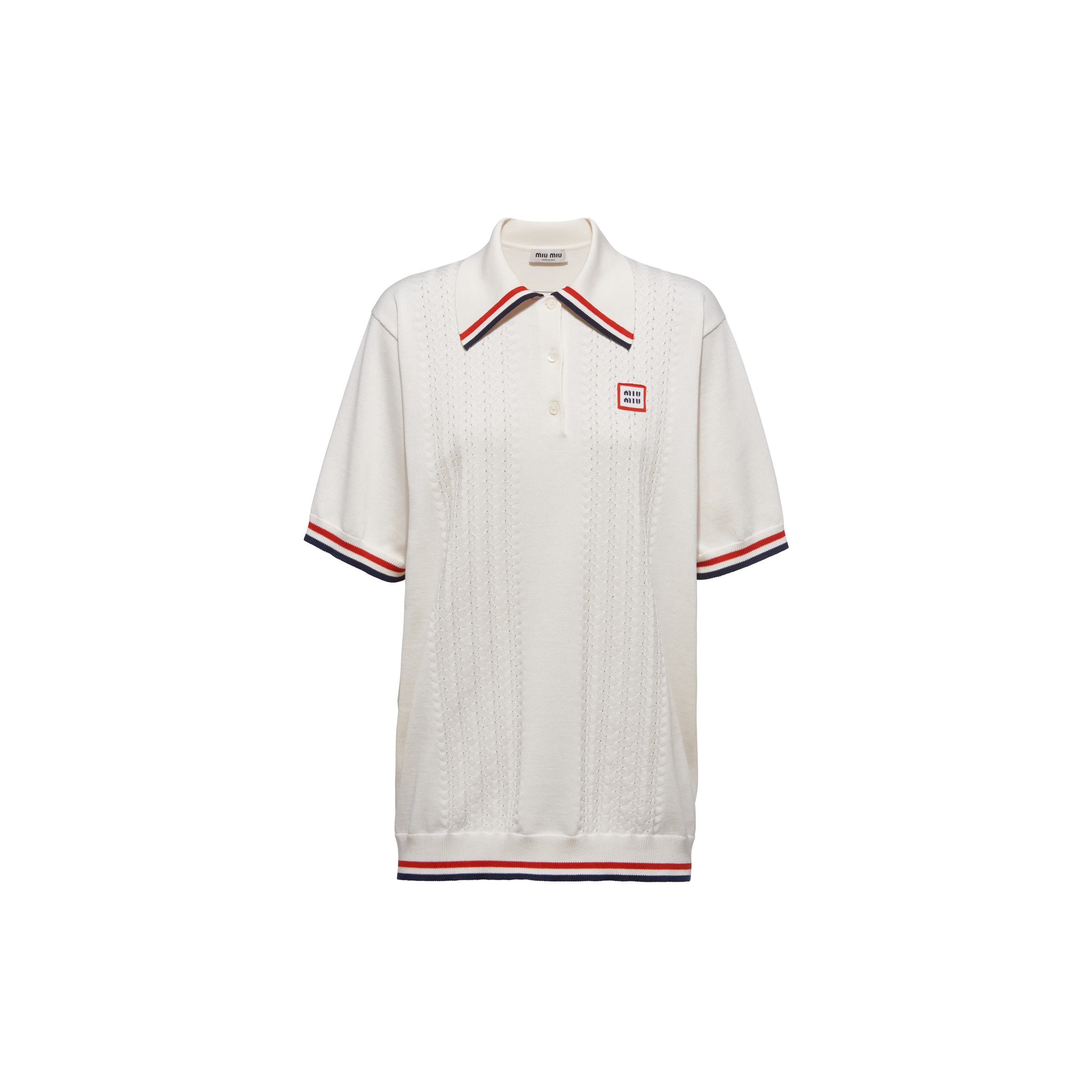 Silk and cotton polo shirt