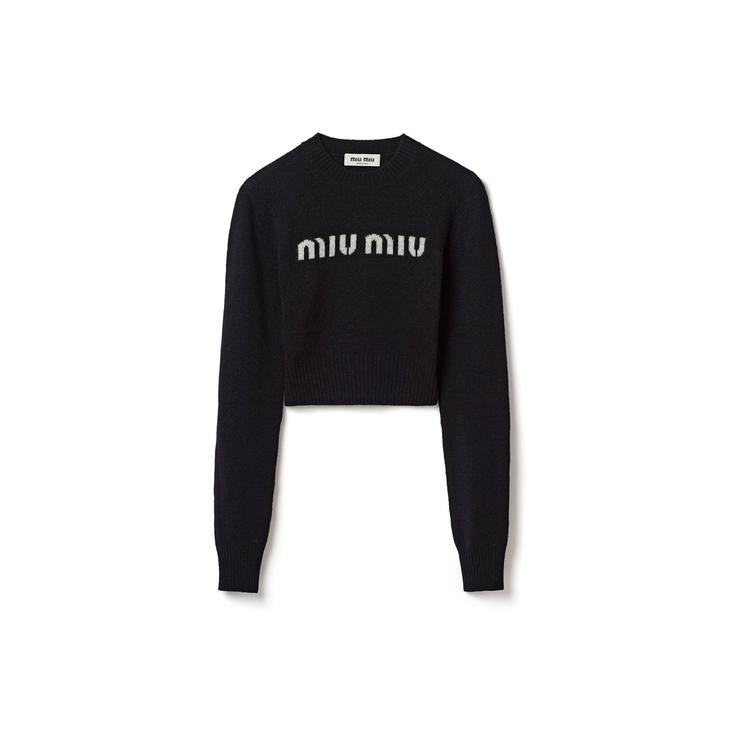 Miu Miu Pull En Laine Et Cachemire, Femme, Noir, Taille 38