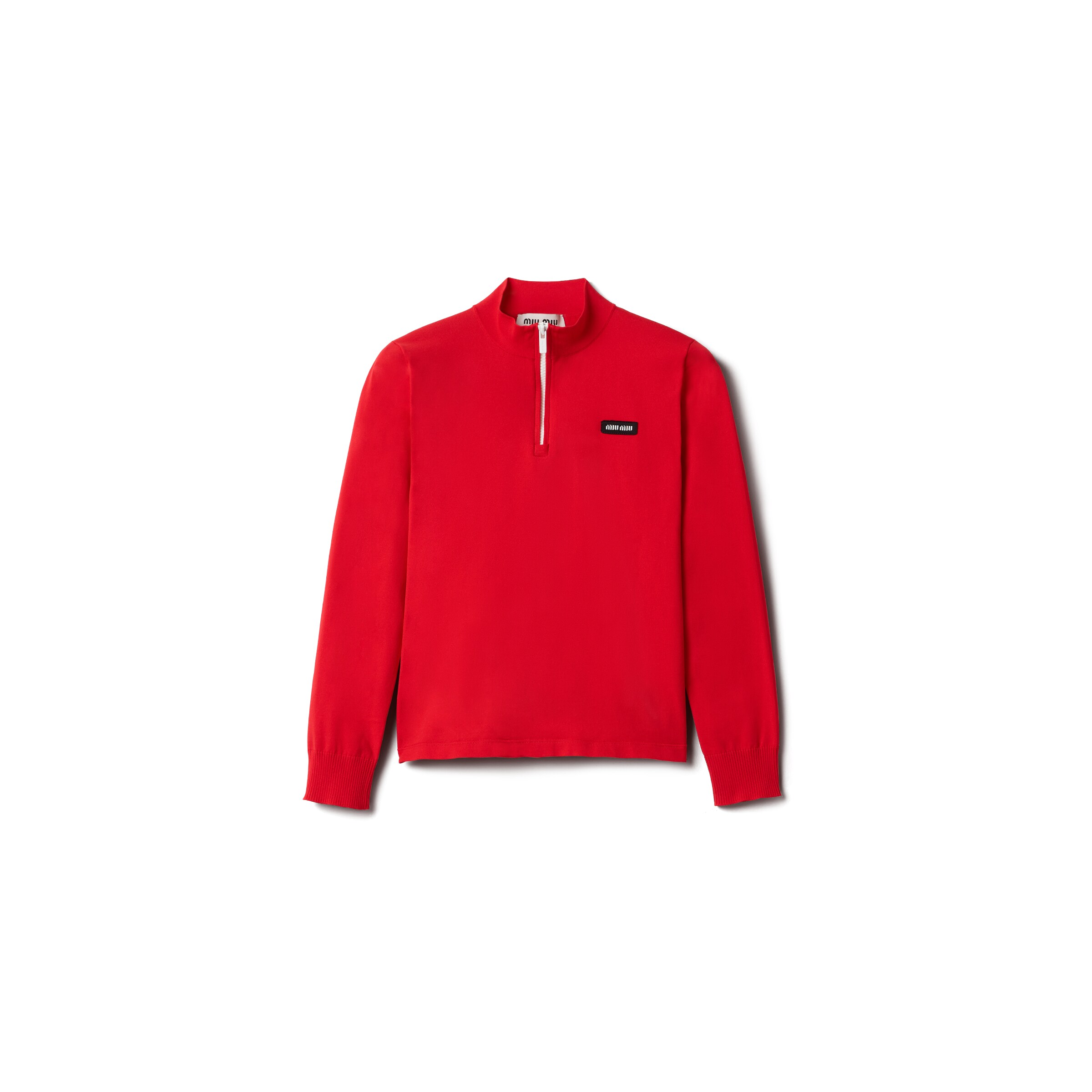 Miu Miu Pull En Fil Technique, Femme, Rouge, Taille 44