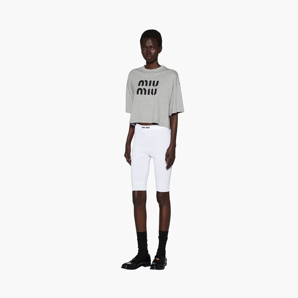 Miumiu 2026 Faux Two-piece Round Neck Knit Short-sleeved Top Wool 344359 main image 0