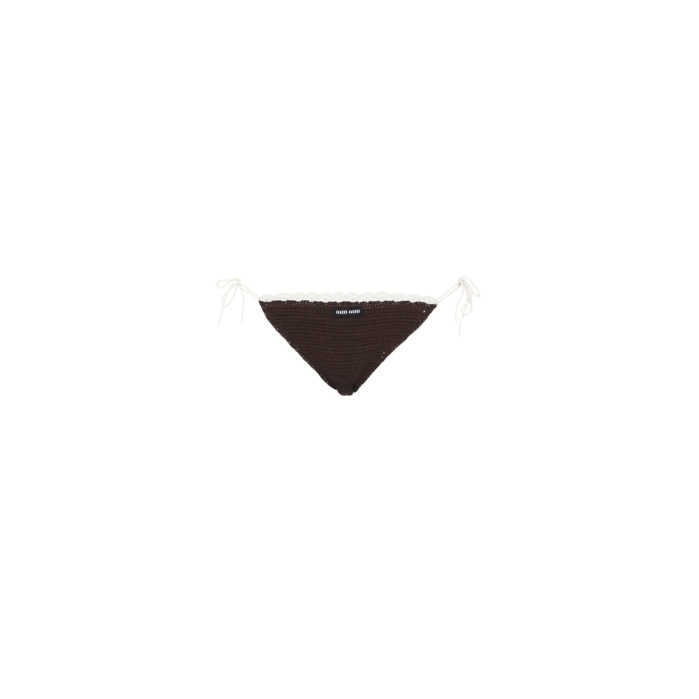 Miu Miu Slip In Cotone Con Logo, Donna, Cacao, Taglia 42