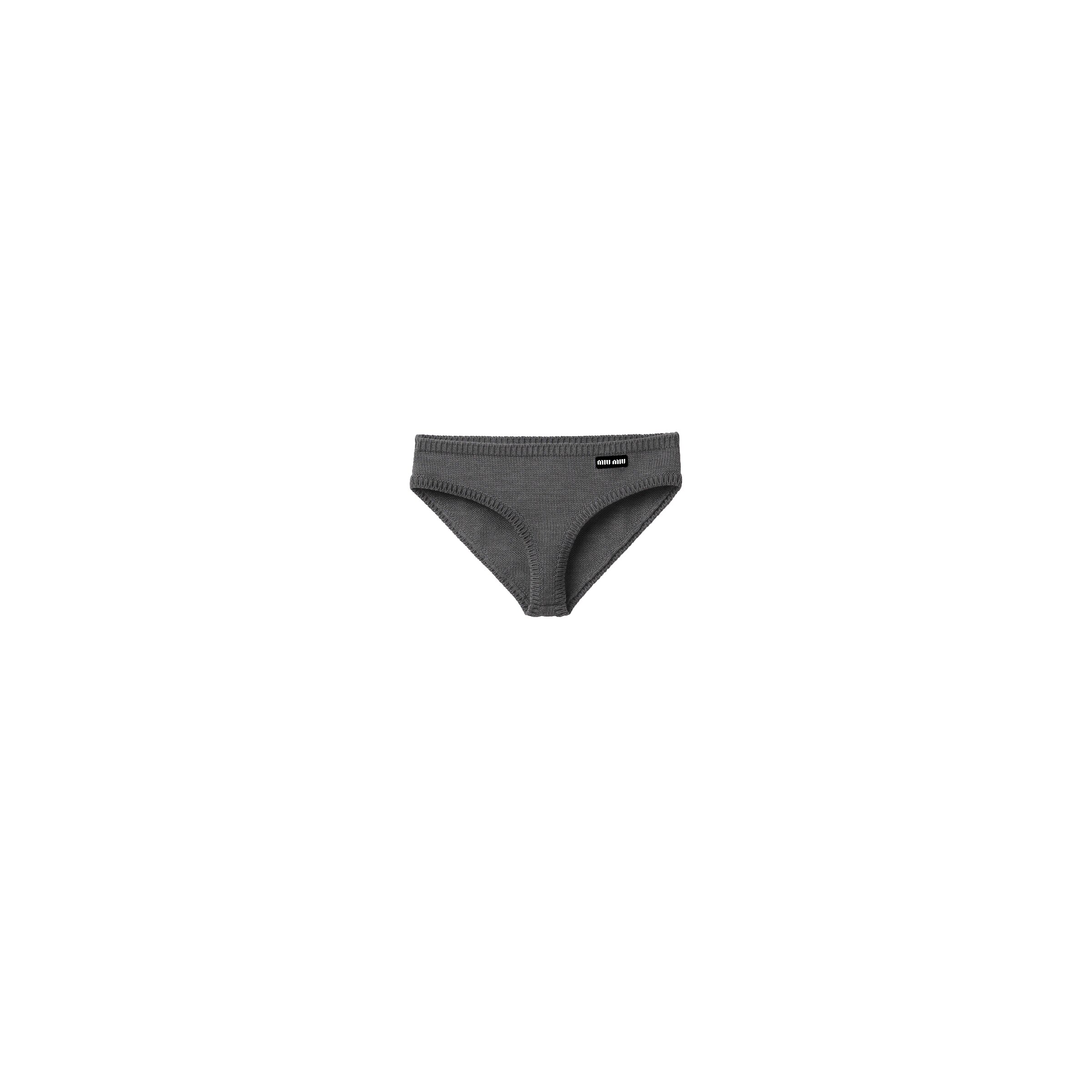Miu Miu Culotte En Cachemire, Femme, Gris Ardoise, Taille 42