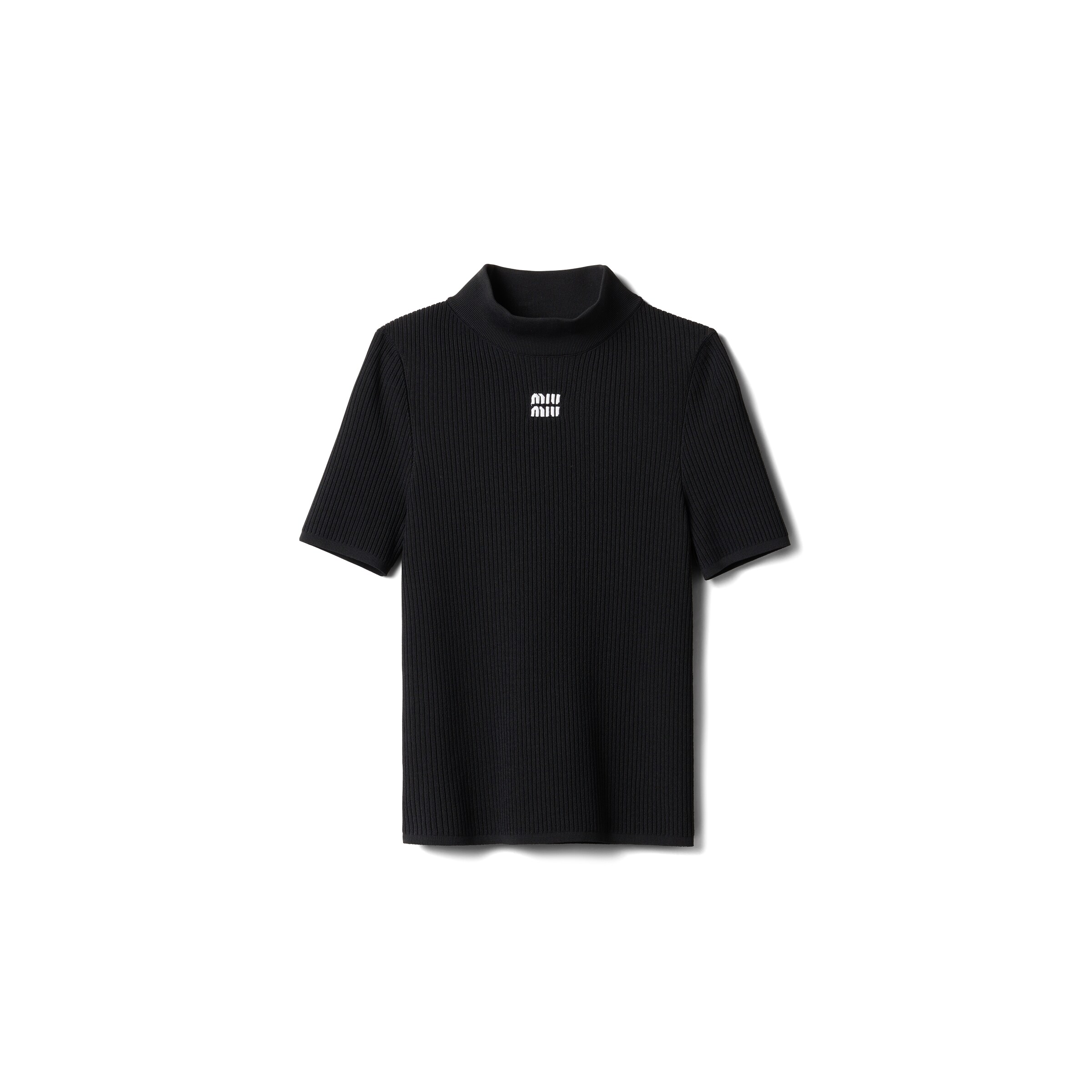 Miu Miu Pull À Col Roulé En Viscose, Femme, Noir, Taille 38