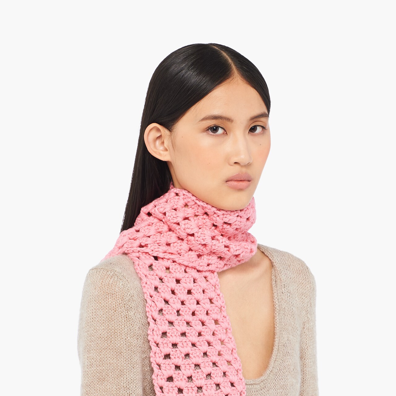 钩针编织羊毛围巾