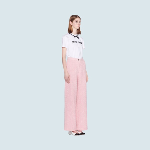 Pink tweed pants clearance