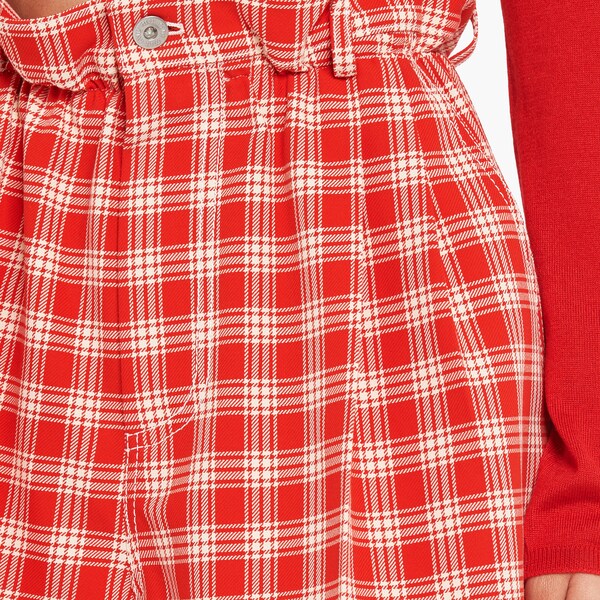 Pantalones cortos de cuadros Rojo/blanco | Miu Miu