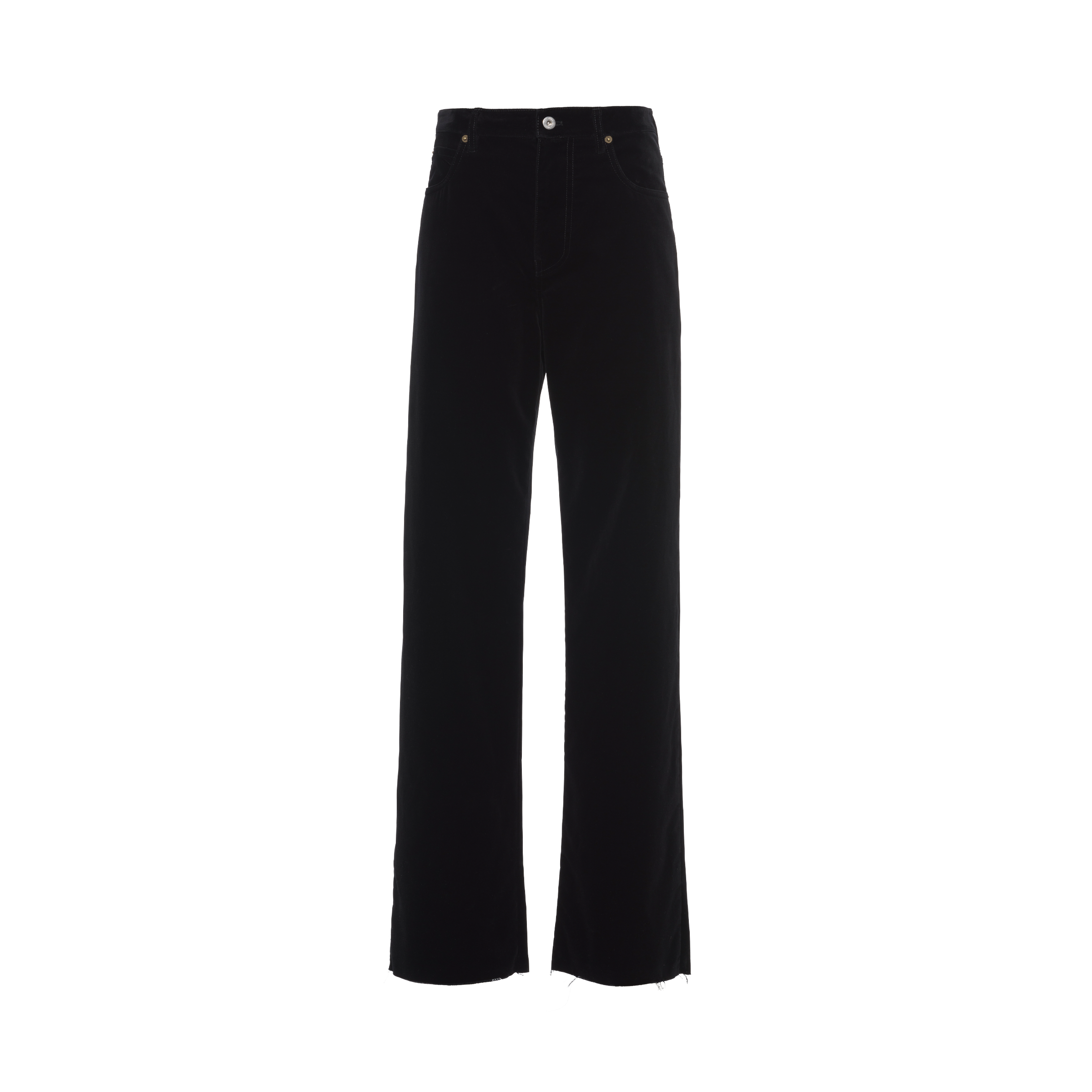 Miu Miu Washed Velvet Pants In Black ModeSens