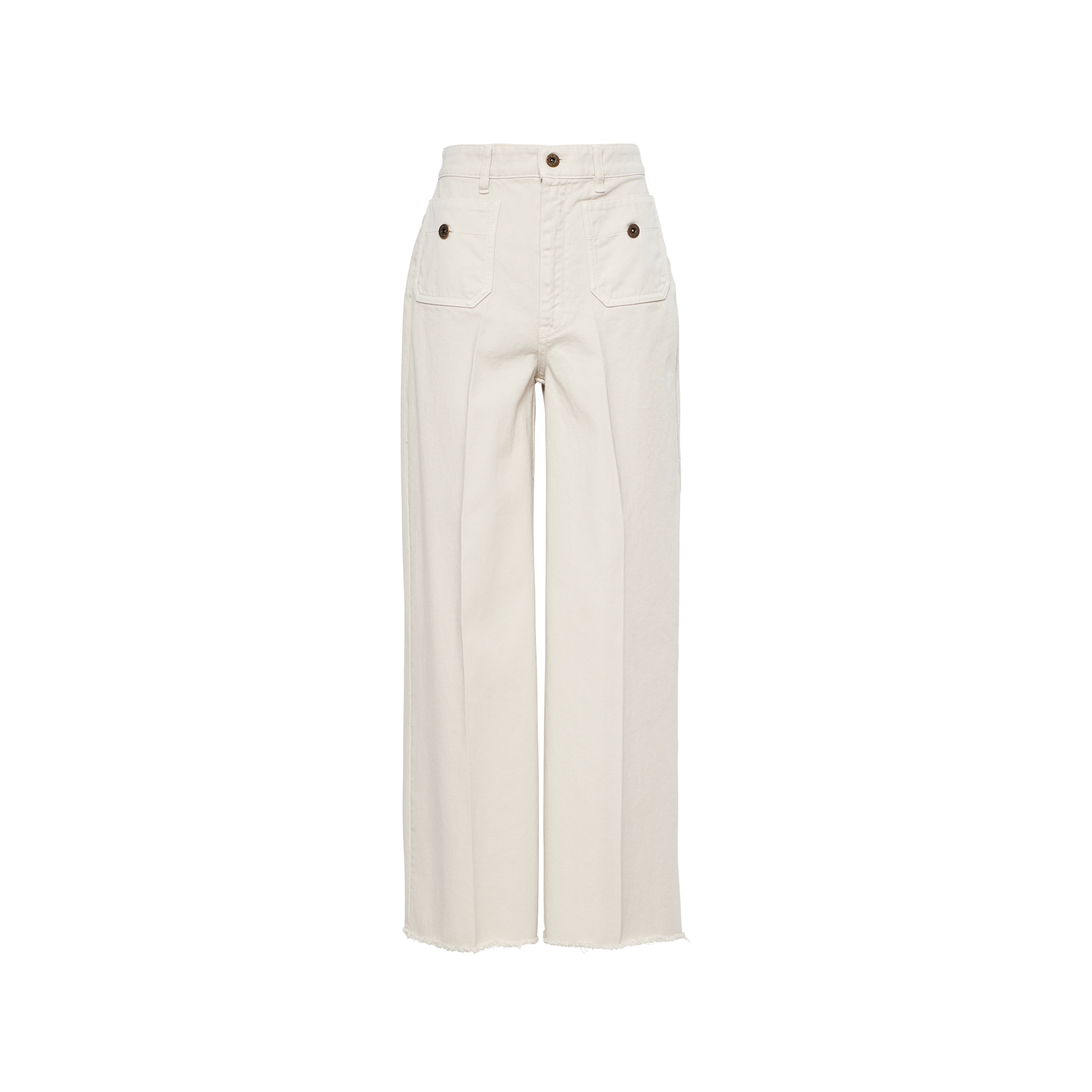 Garment dyed Drill Pants Chalk White Miu Miu