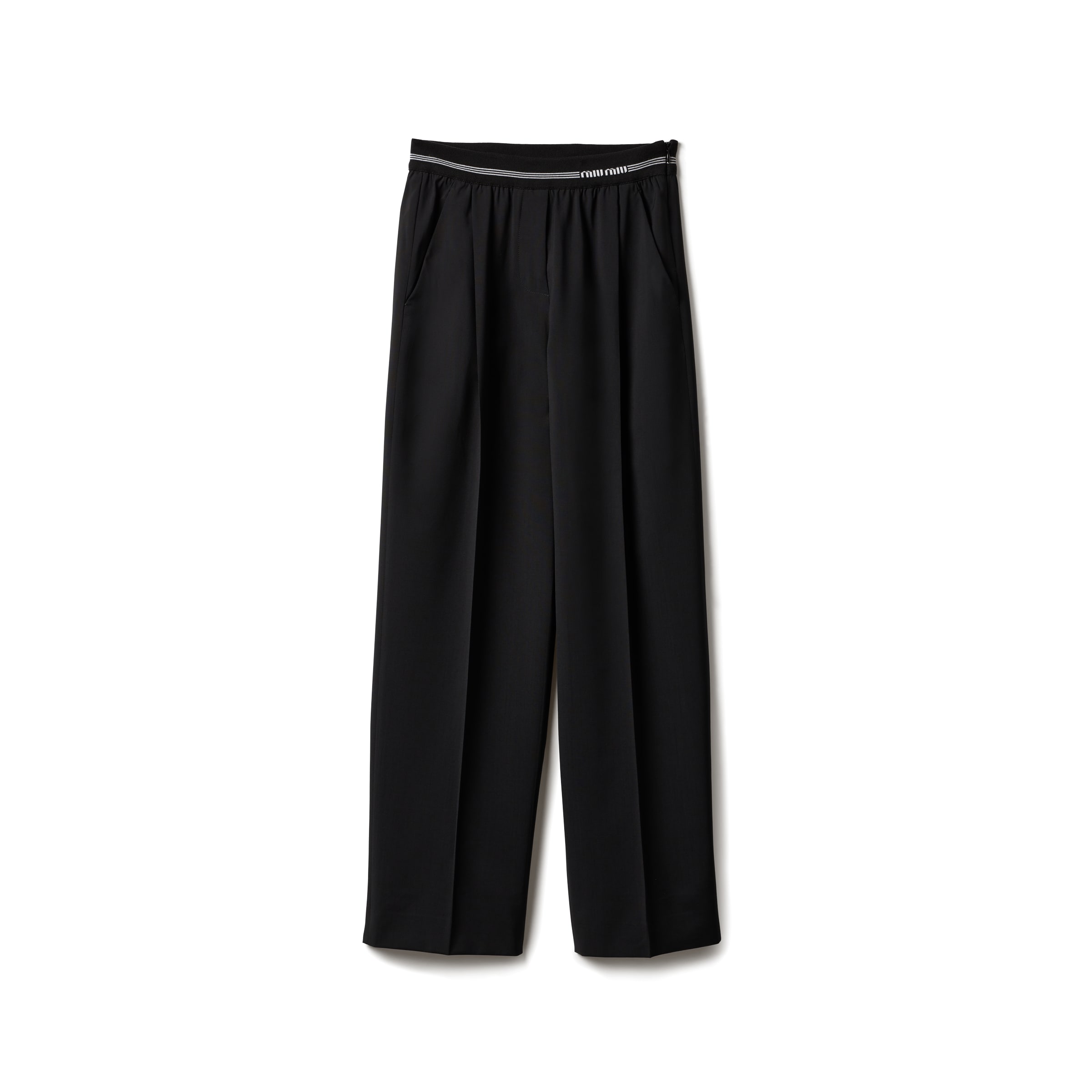 Miu Miu Wool Joggers, Woman, Black, Size 40
