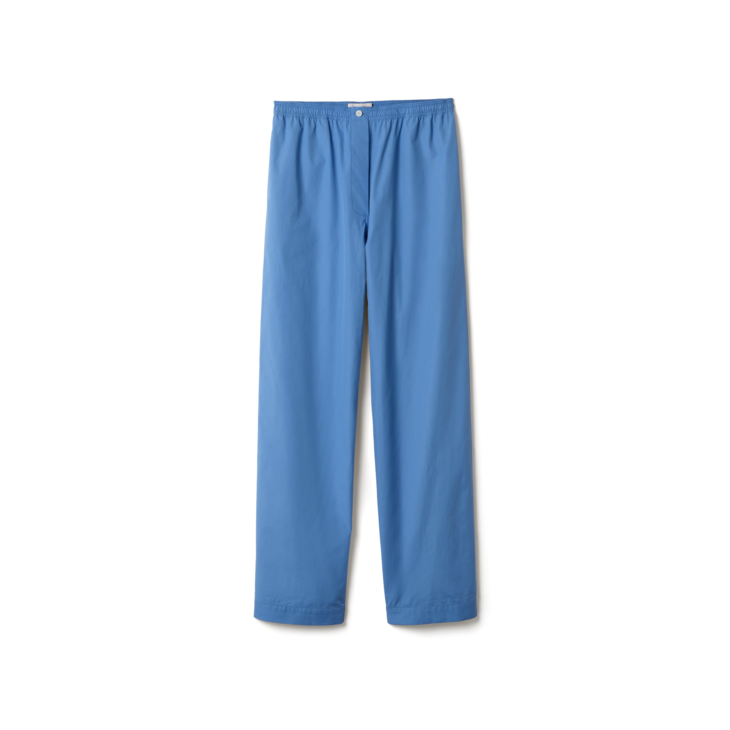Miu Miu Pantalones De Pijama De Popelín, Mujer, Azul Zafiro, Talla 40