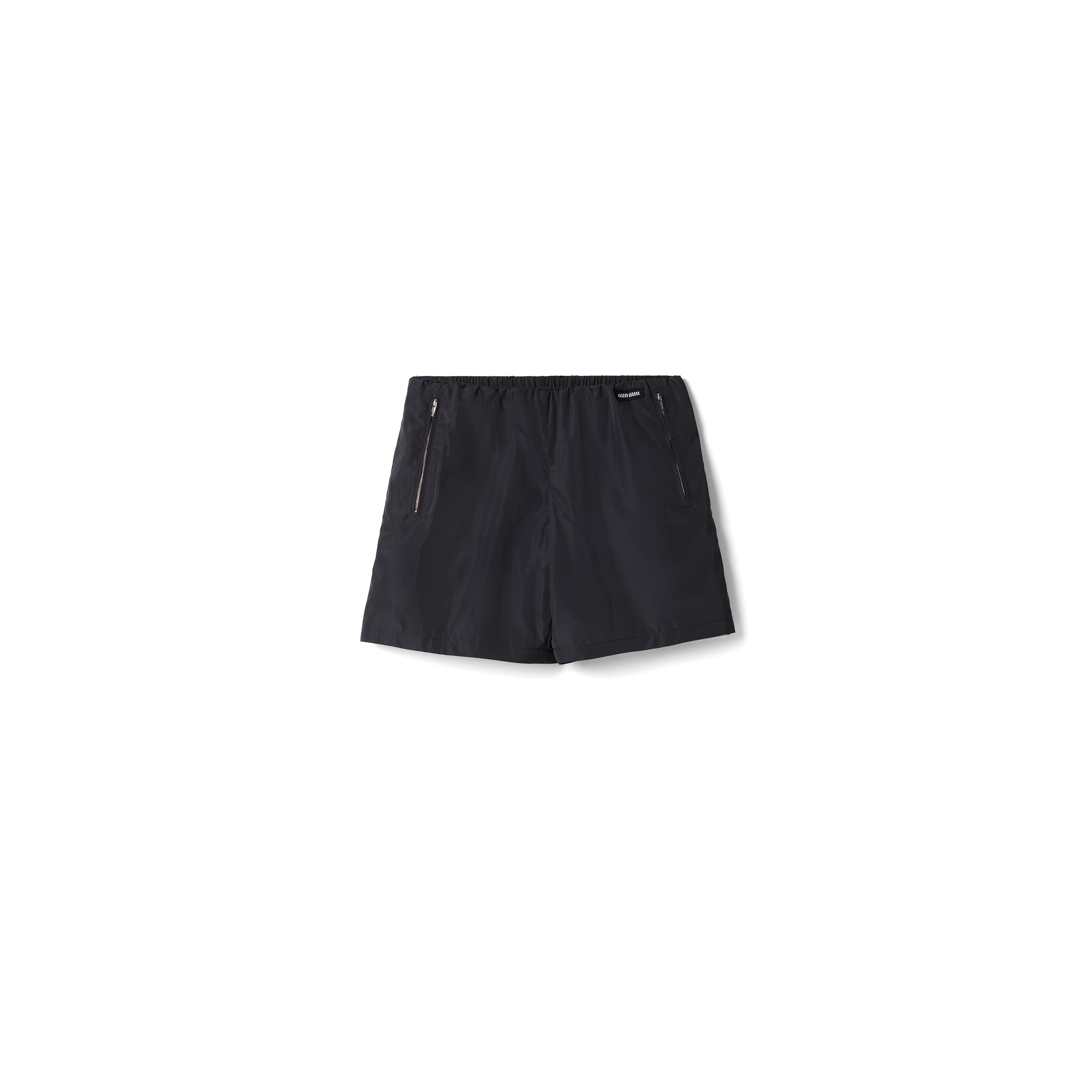Miu Miu Bermuda En Soie Technique, Femme, Bleu, Taille 44