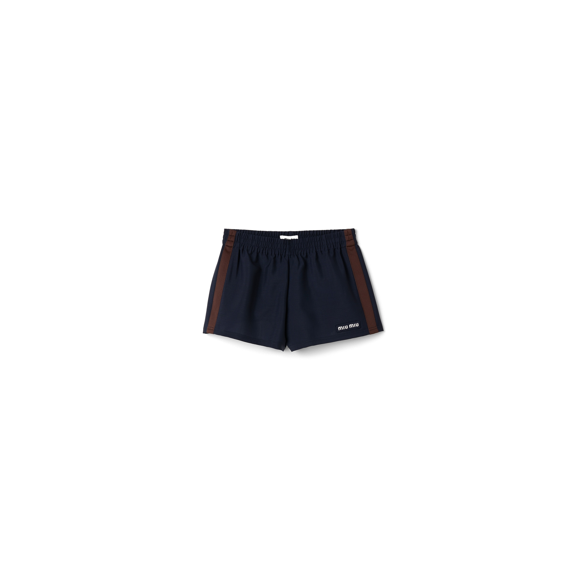 Miu Miu Short En Kid Mohair, Femme, Bleu, Taille 36