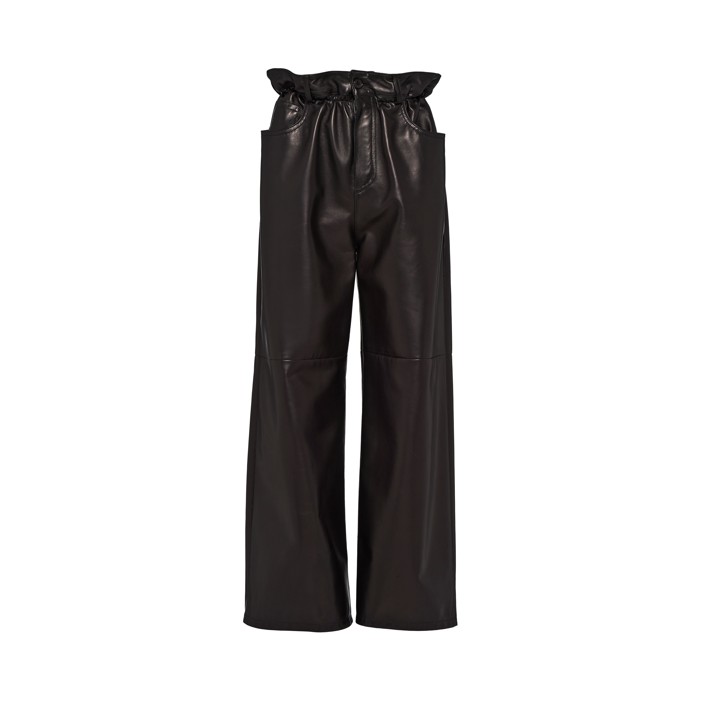 Miu Miu Nappa Leather Pants In Black ModeSens