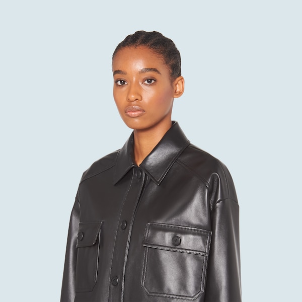 Nappa Leather Jacket Miu Miu Mpv756 038 F0002 Mens biker jacket:vintage leather jacket. miu miu