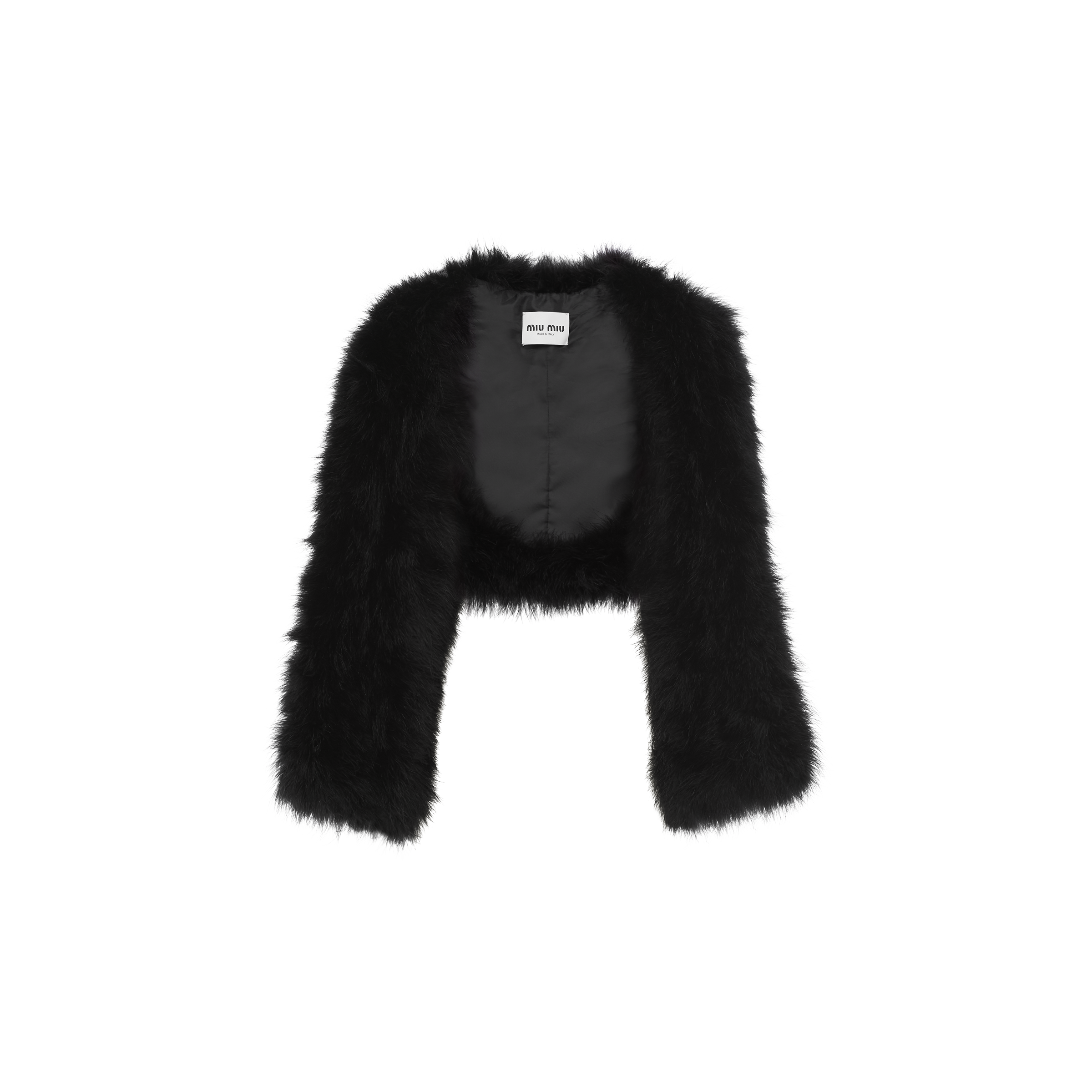 Miu Miu Babies' Marabou Feather Stole In Black ModeSens