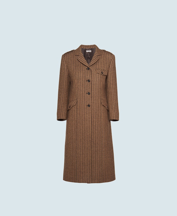 コート Miu Miu Brown Wool Coat MIU MIU 2004 Brown Wool Pea Coat (S-M) - Emerieu
