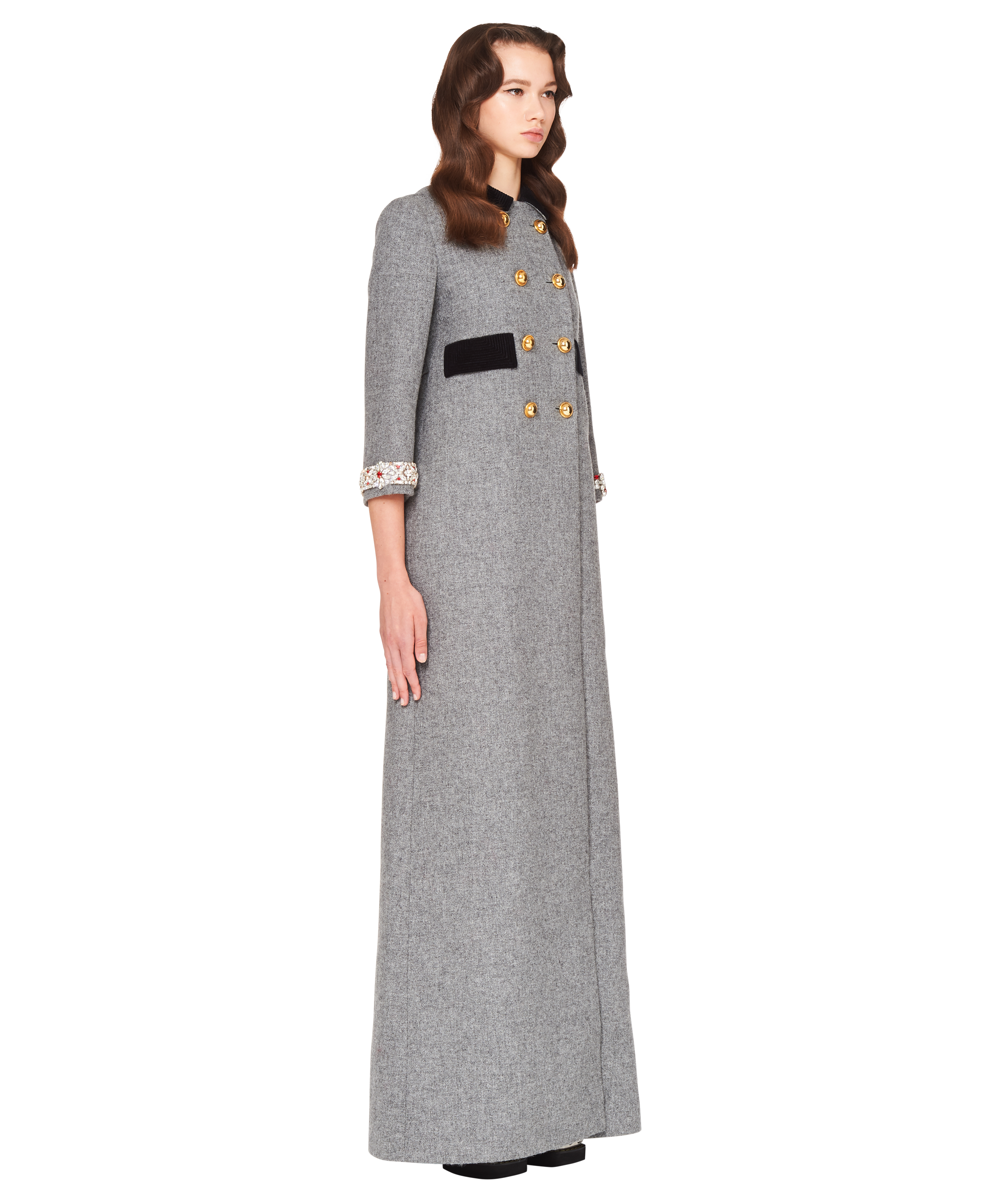 Miu miu shetland pied de poule coat clearance
