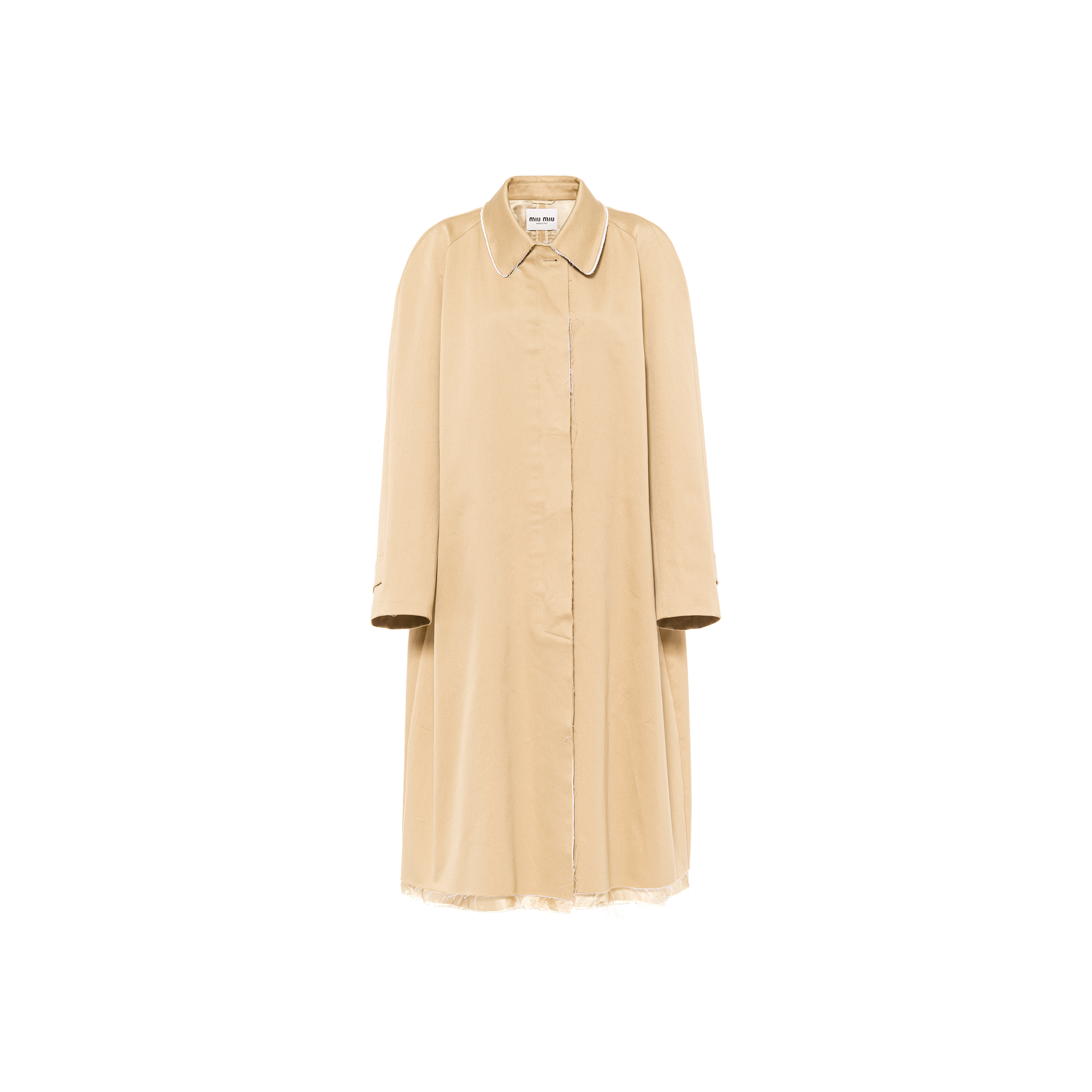 Shop Miu Miu Single-breasted Chino Coat In Cord