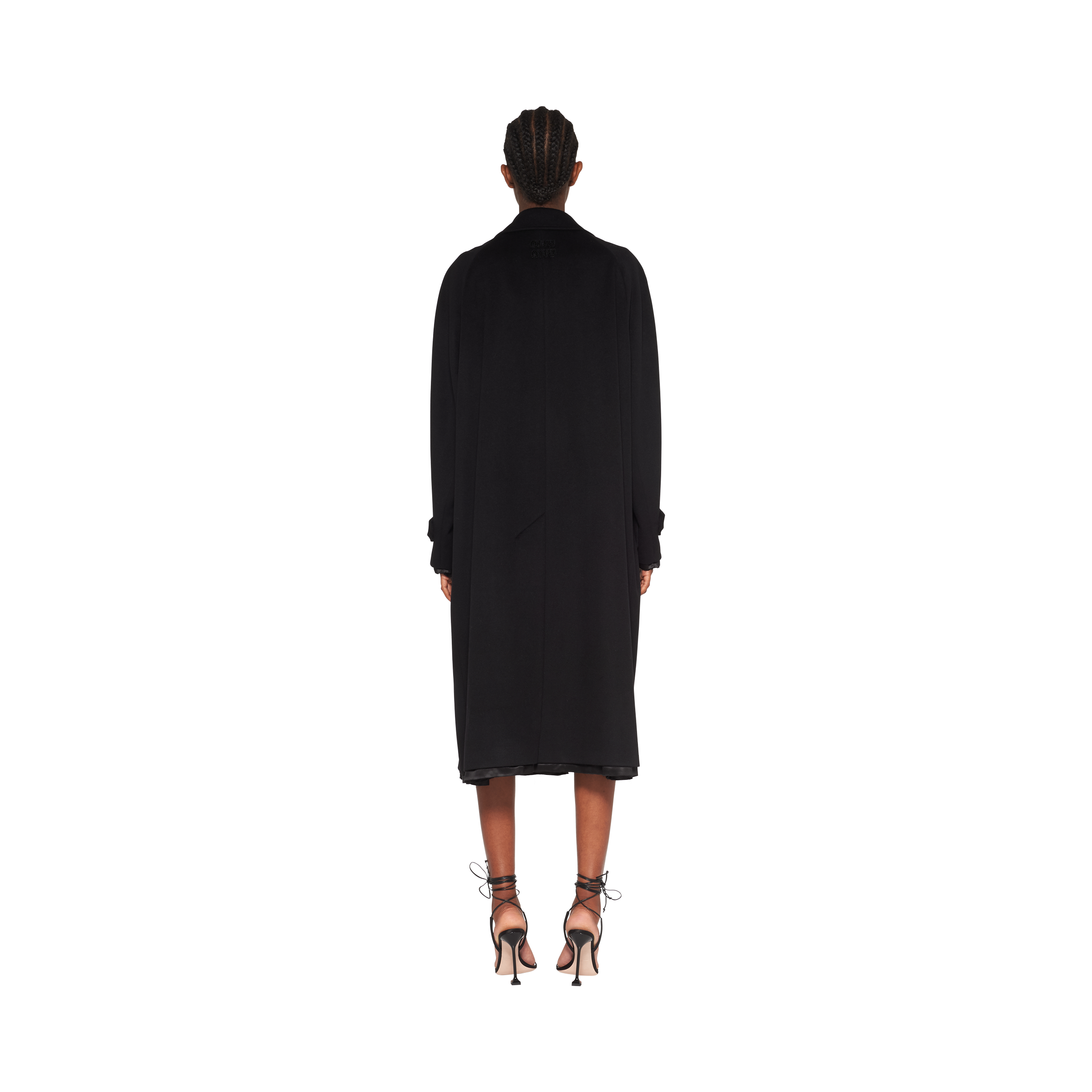 関税込 MiuMiu Single-breasted velour coat MIU MIU GREY SINGLE-BREASTED VELOUR COAT - Maison D