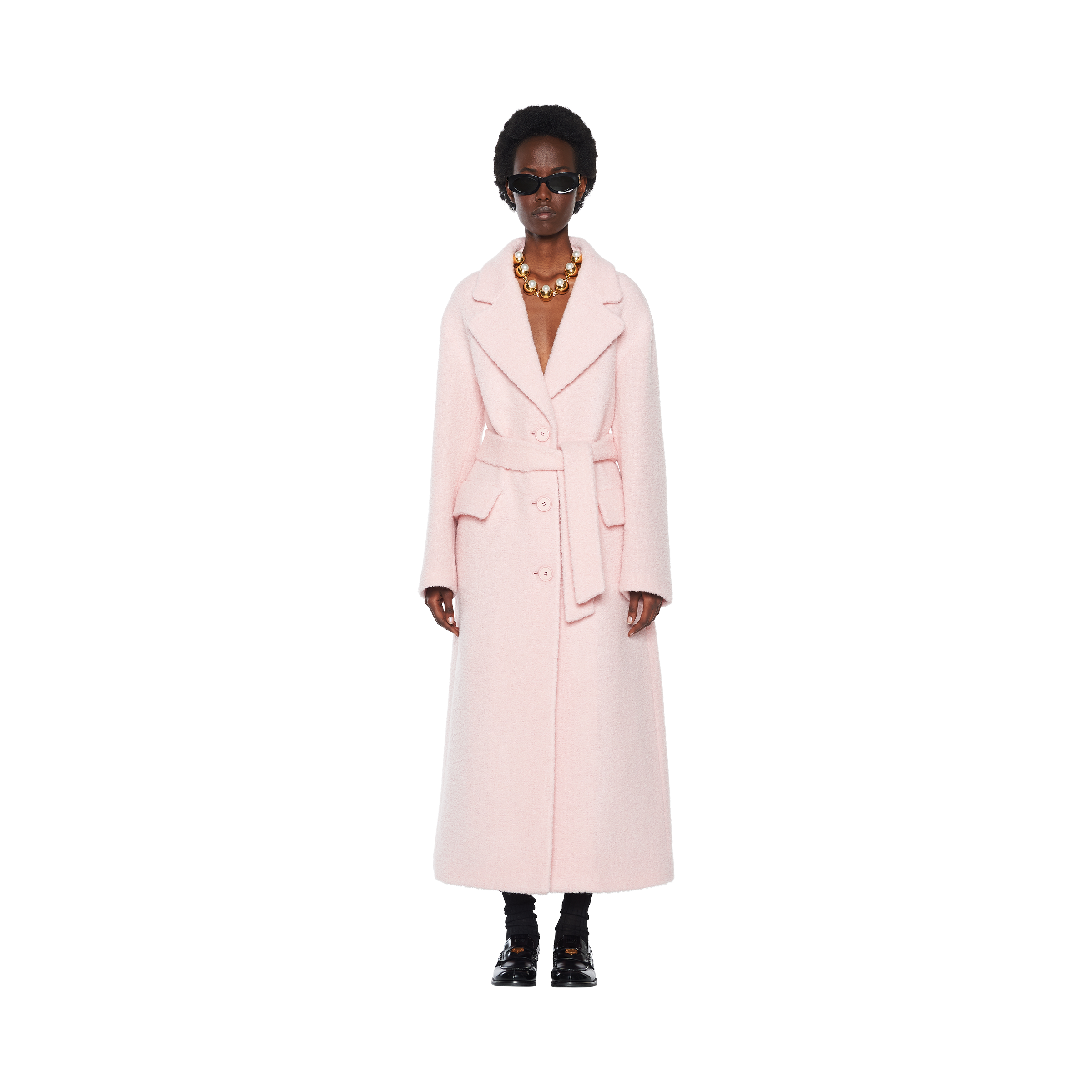 Miu miu pink sales coat