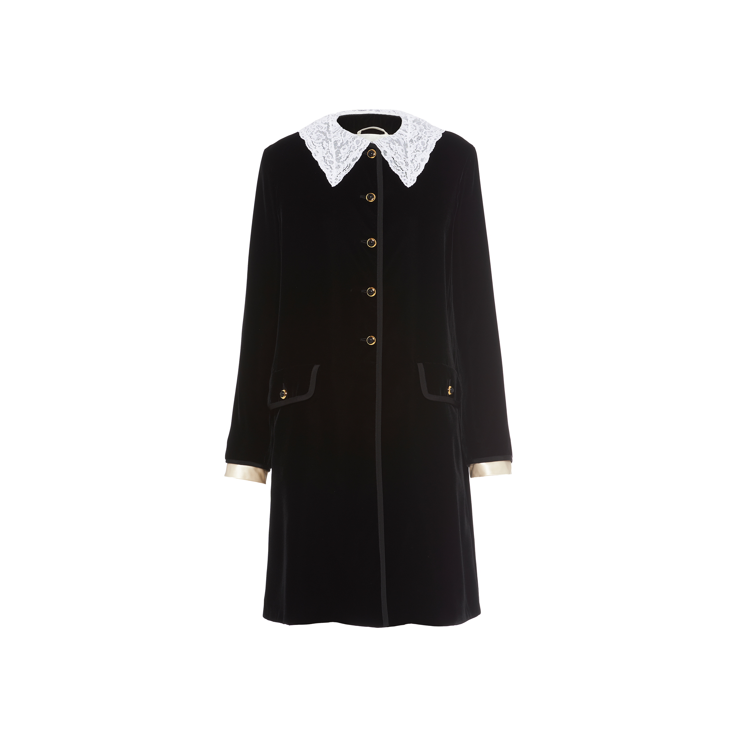 Ann Demeulemeester Velvet Long Coat ModeSens