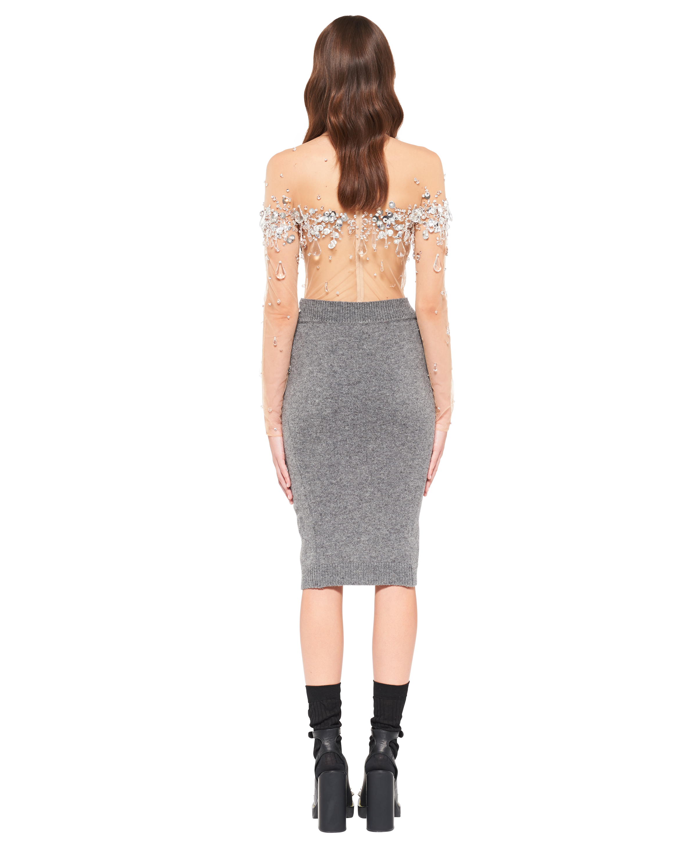 Embroidered tulle top Embroidered tulle top