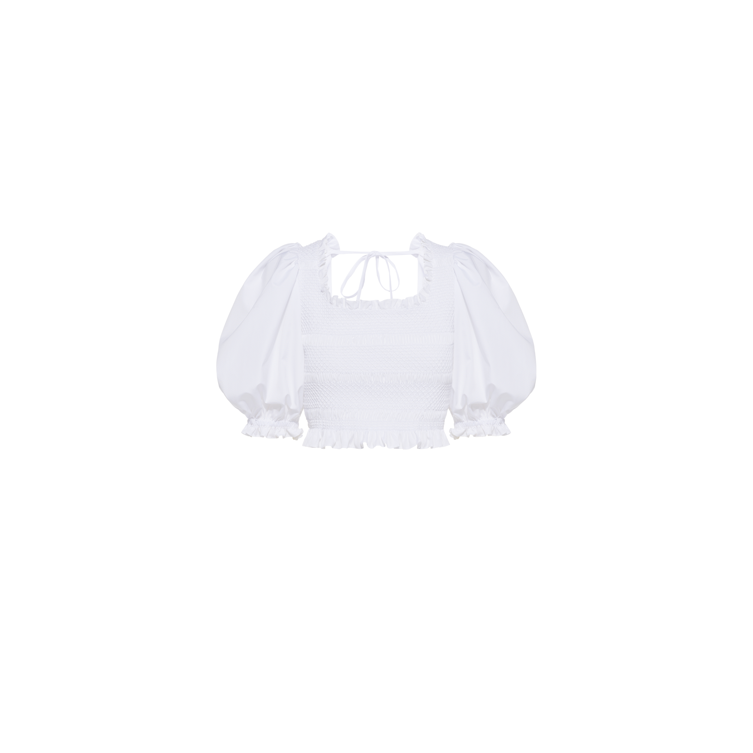 Miu Miu Embroidered Poplin Top In White | ModeSens