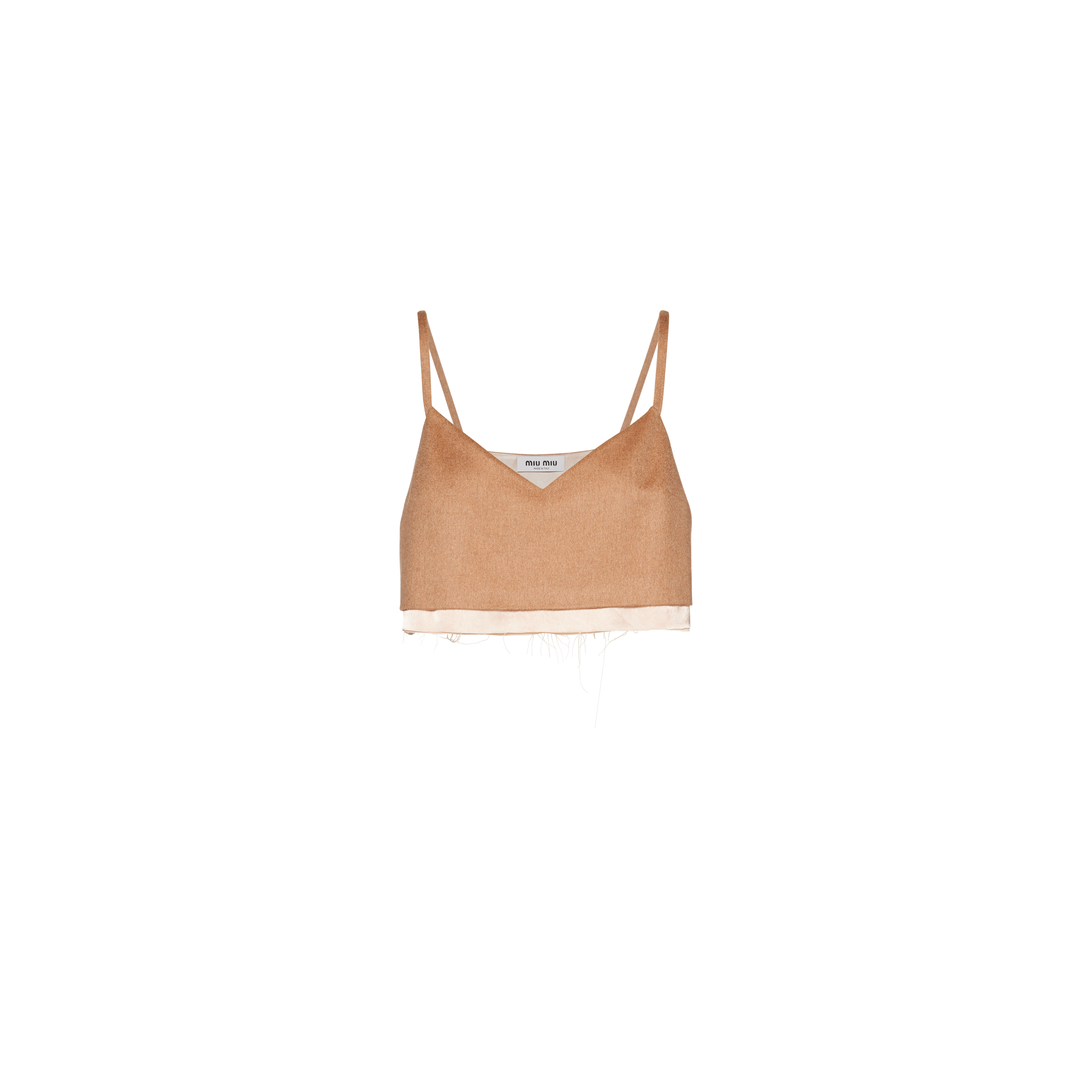Miu Miu Camel Top In Camel Brown
