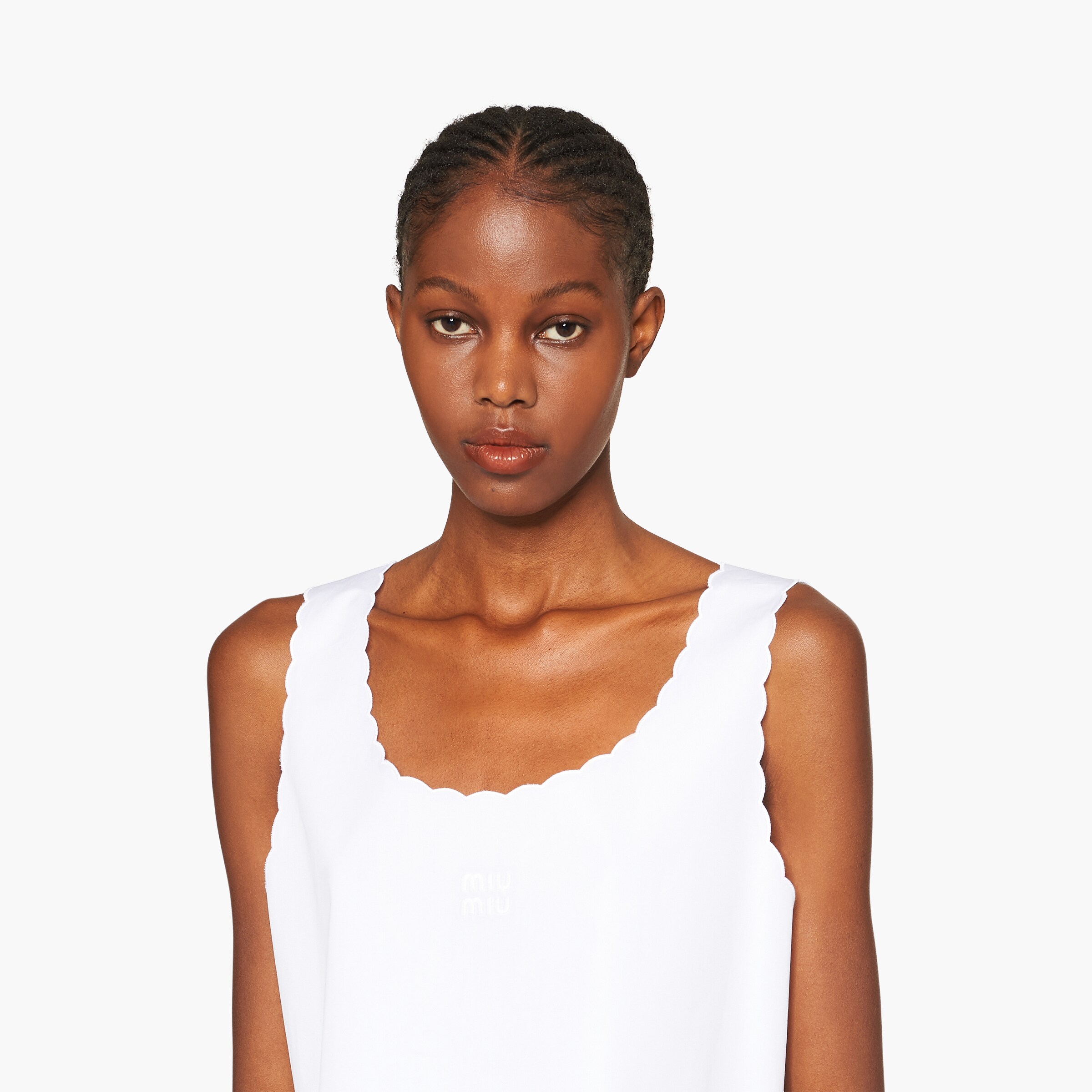 White Embroidered Poplin Top Miu Miu white-embroidered-poplin-top-miu-miu