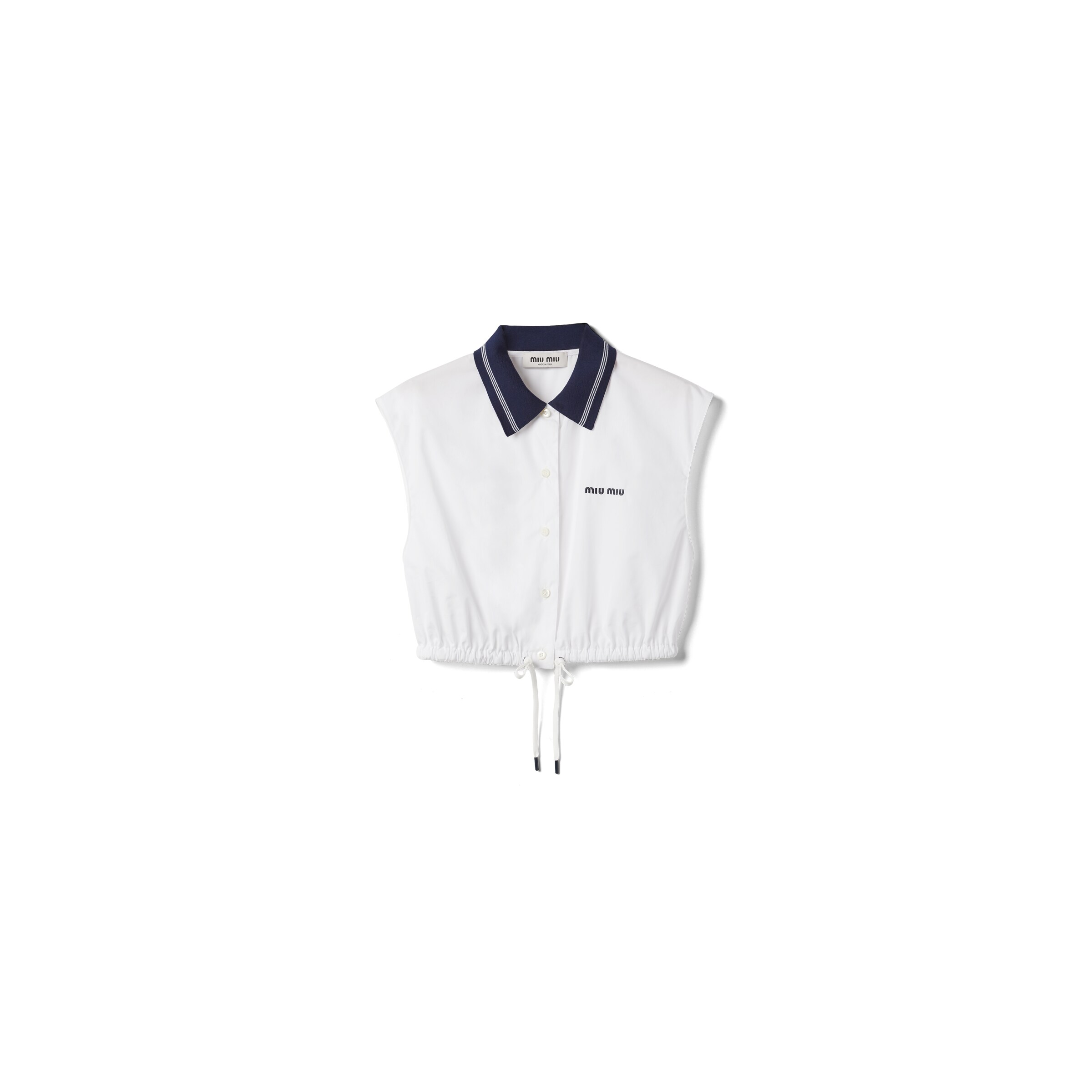 Miu Miu Haut En Popeline, Femme, Blanc, Taille 40