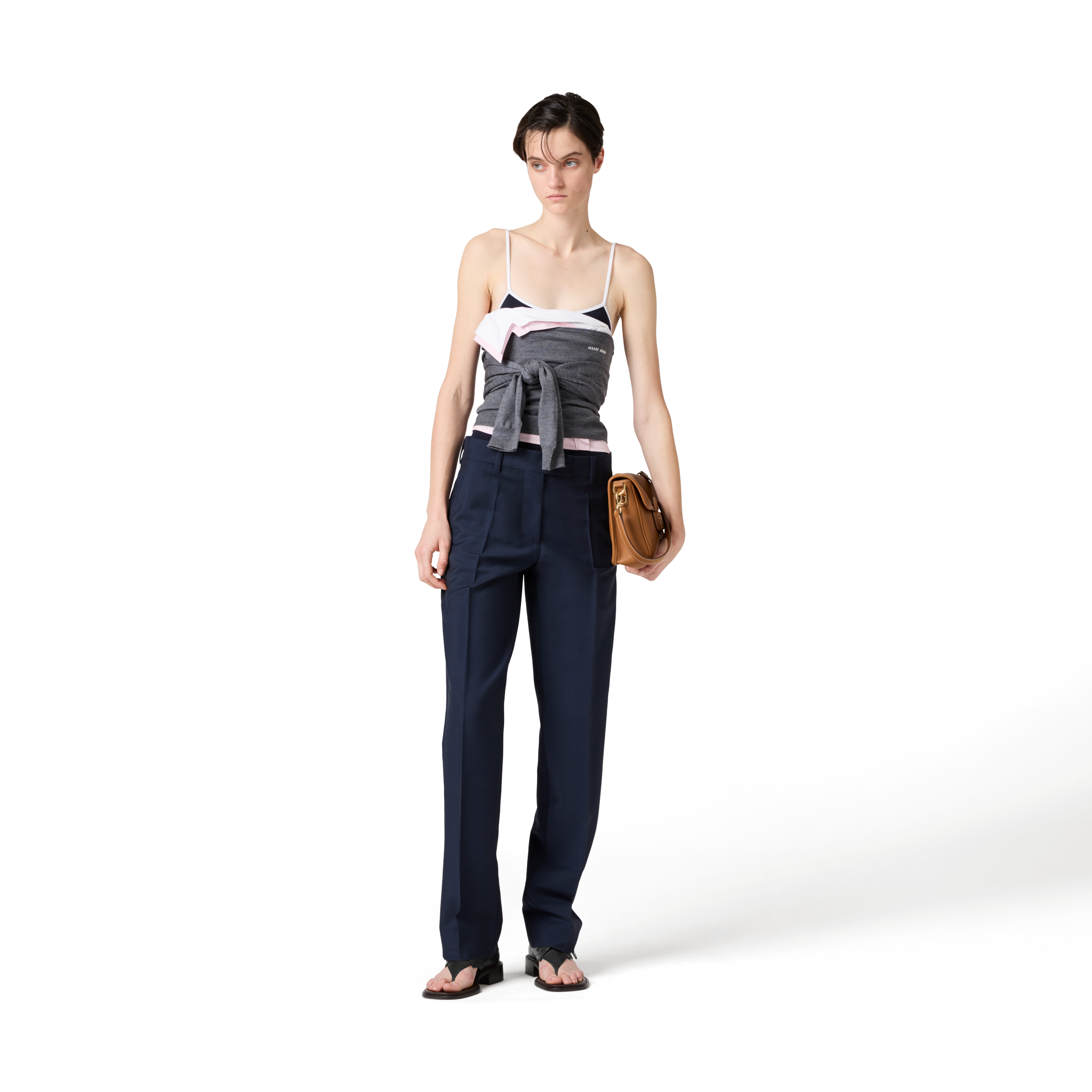 Miu Miu Slubbed Poplin Top In White