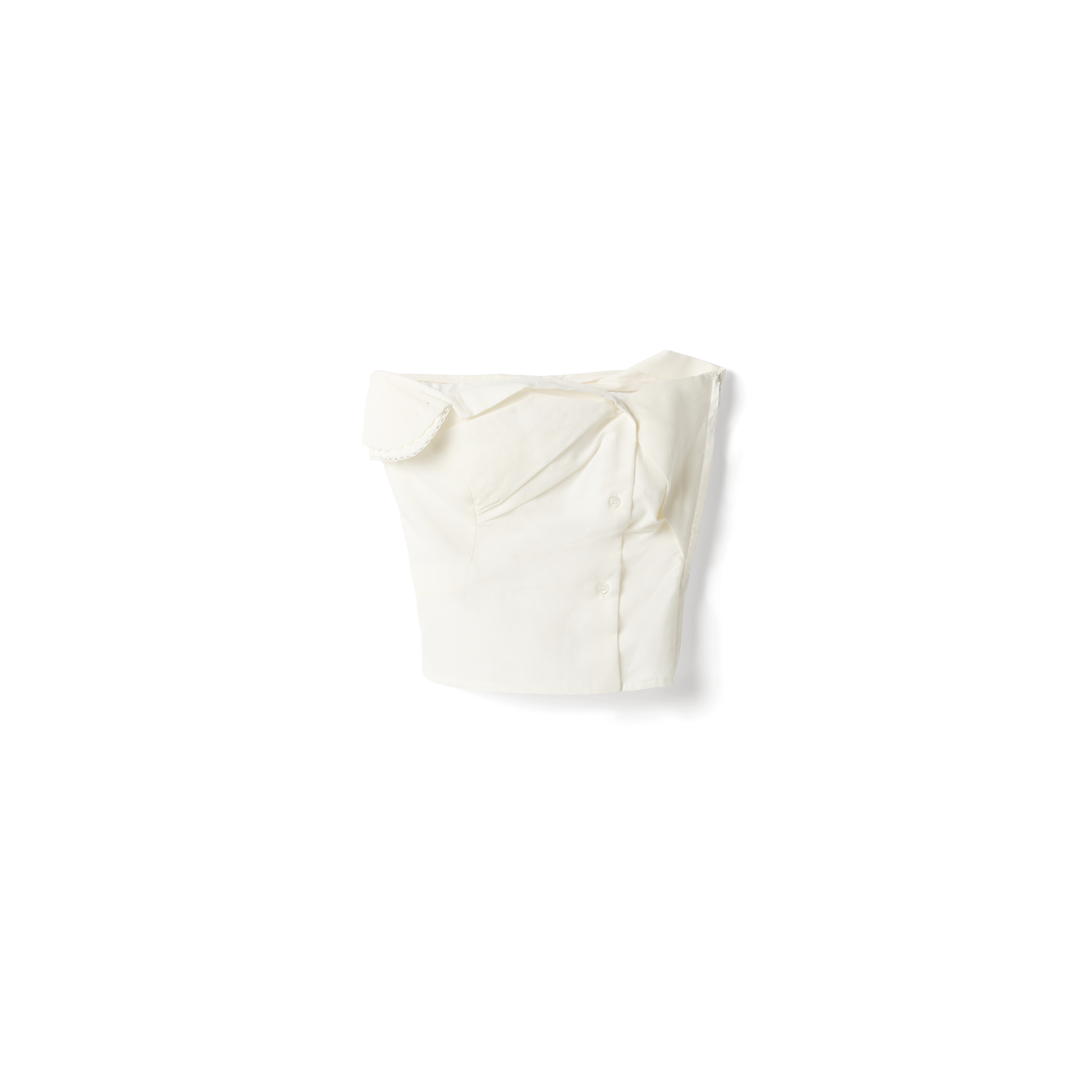 Miu Miu Slubbed Poplin Top In White