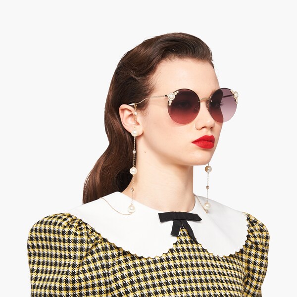 Sunglasses with chain and crystals Clearance