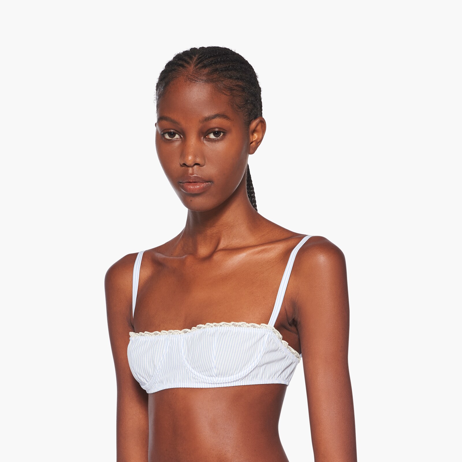 White light Blue Poplin Bra Miu Miu