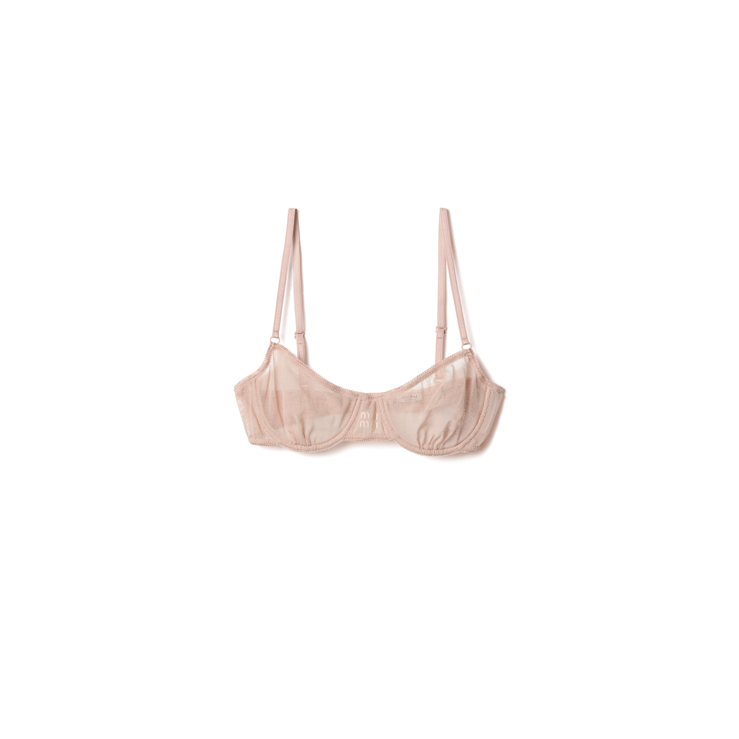 Miu Miu Soutien-gorge En Tulle, Femme, Beige Chair, Taille 3