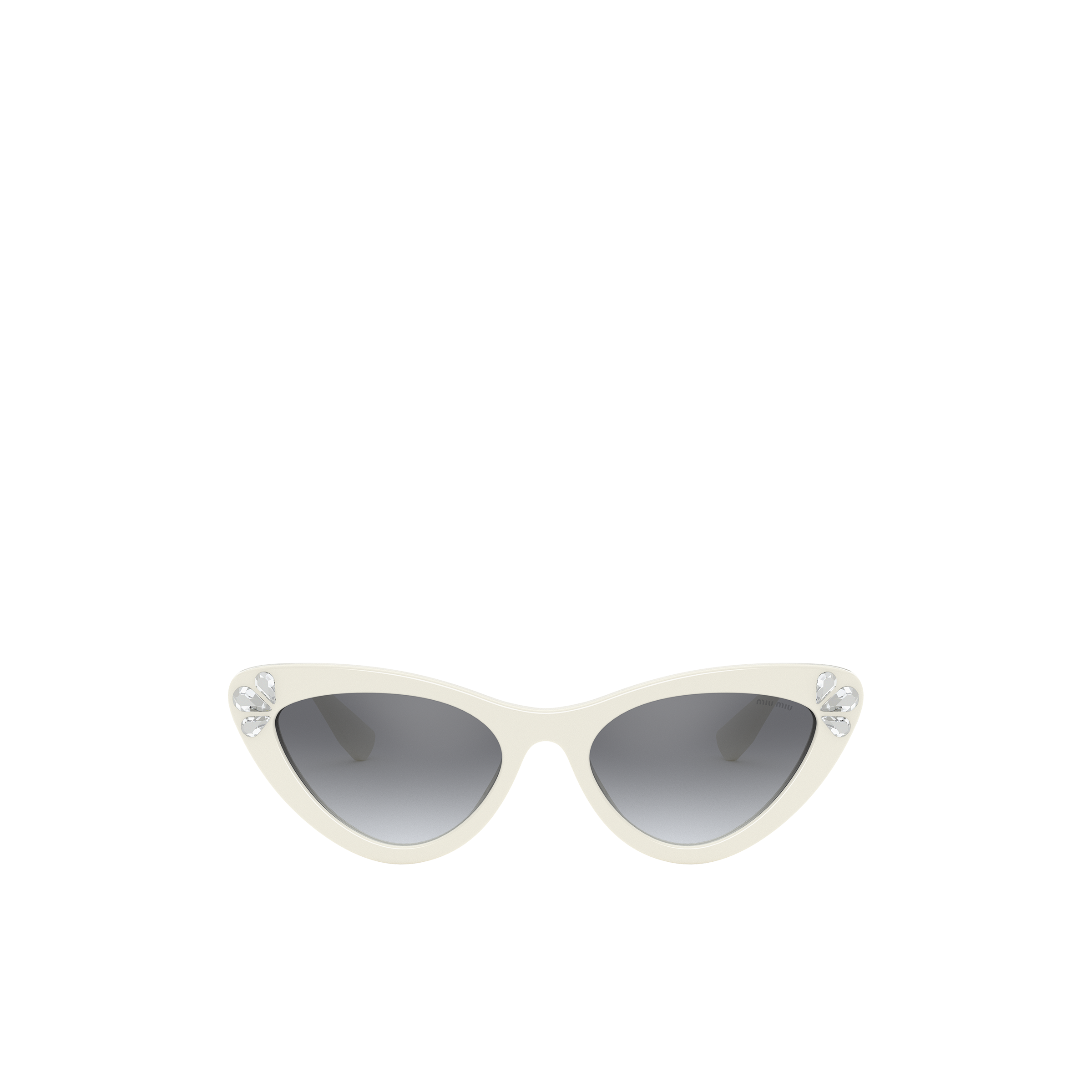 Miu Miu Logo sunglasses Denim to light blue gradient lenses / light mirror  finish | Miu Miu