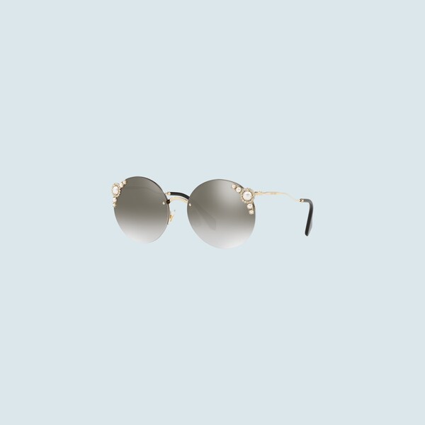 Miu miu manière eyewear with pearls top