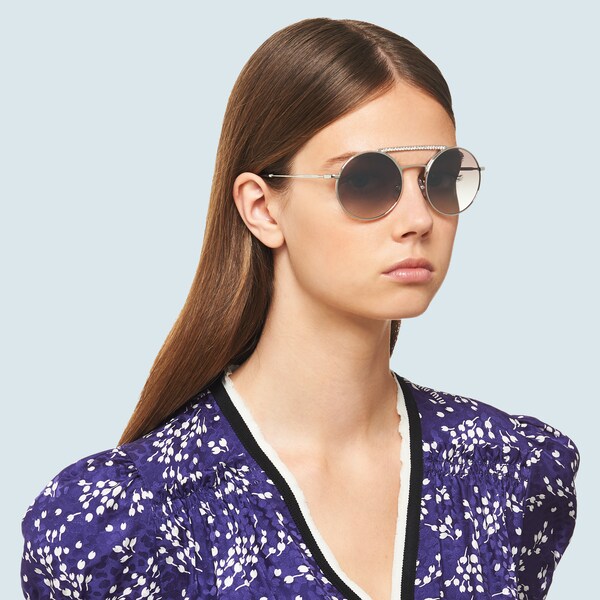 miu miu round sunglasses