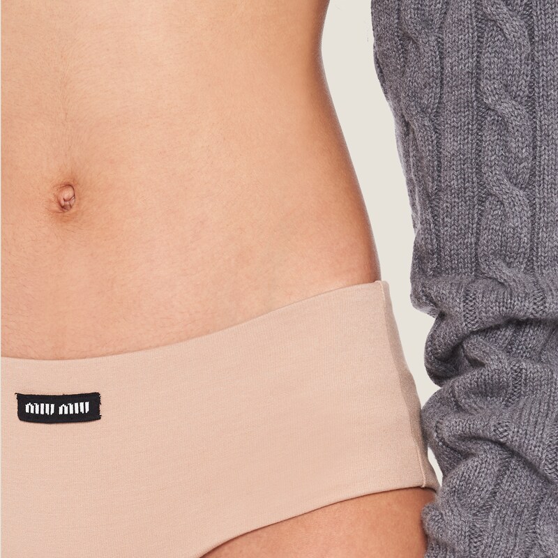 Jersey panty with logo