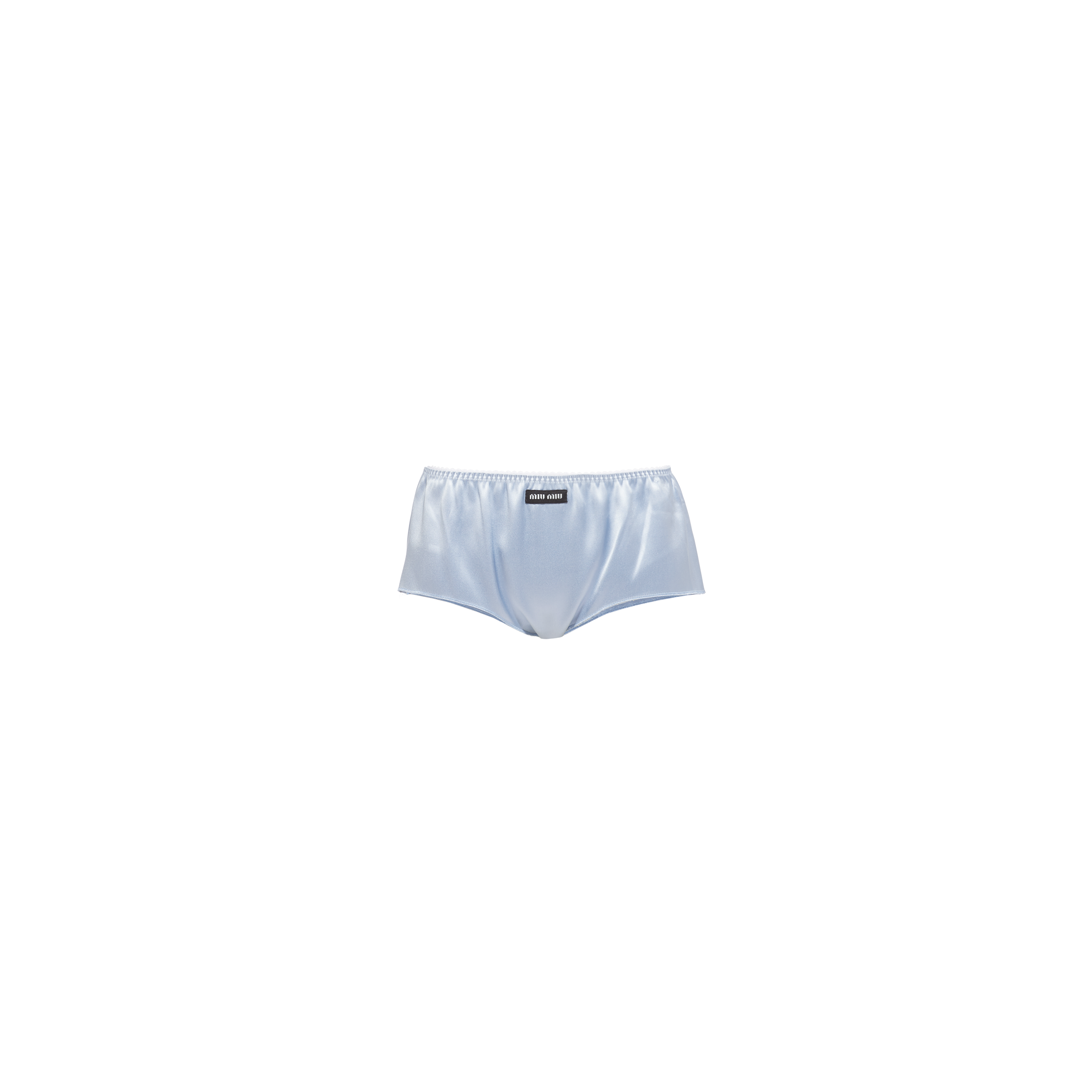 Satin Panty Cloudy Gray Miu Miu Satin Panty Cloudy Gray Miu Miu