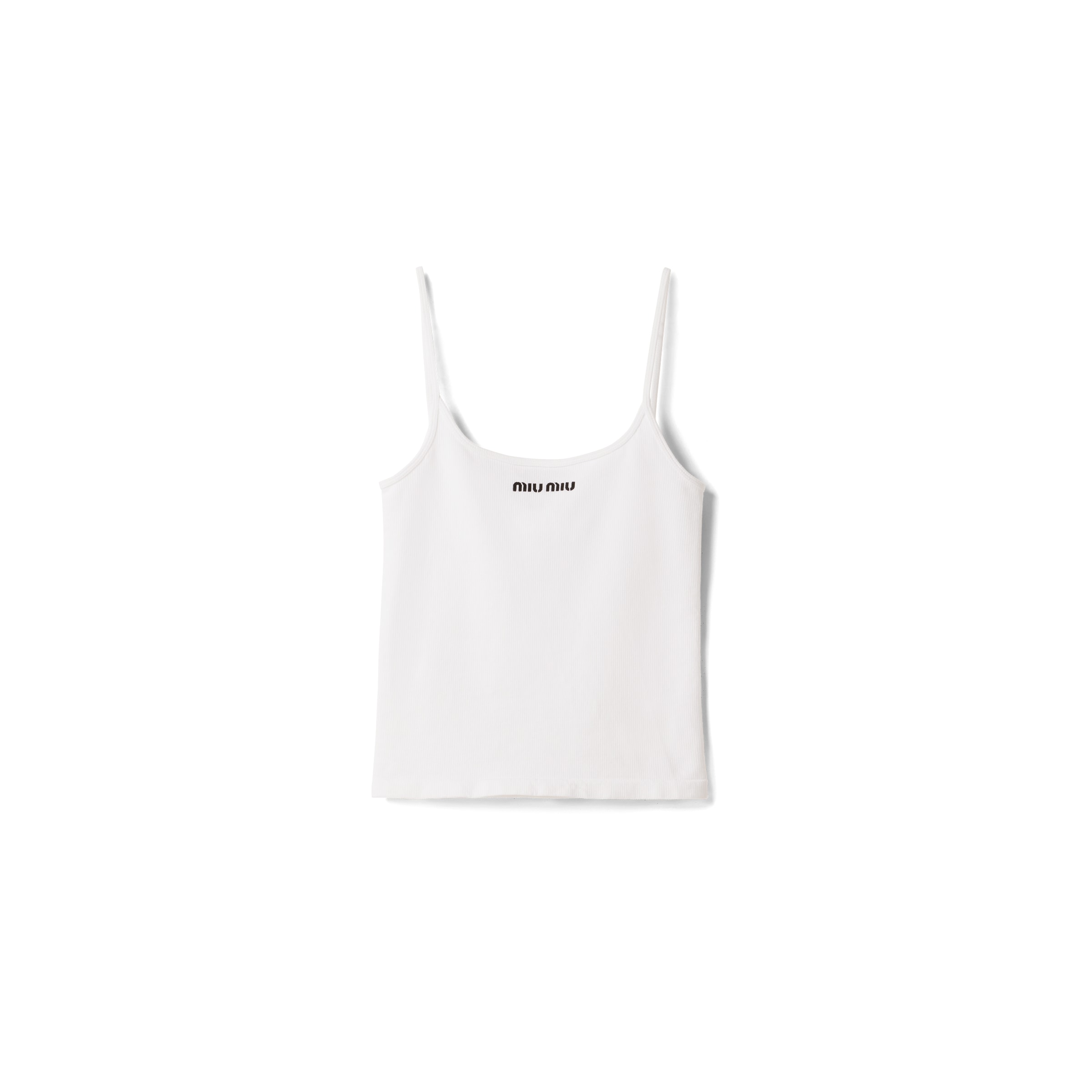 Miu Miu Haut Sans Coutures, Femme, Blanc, Taille XLXXL