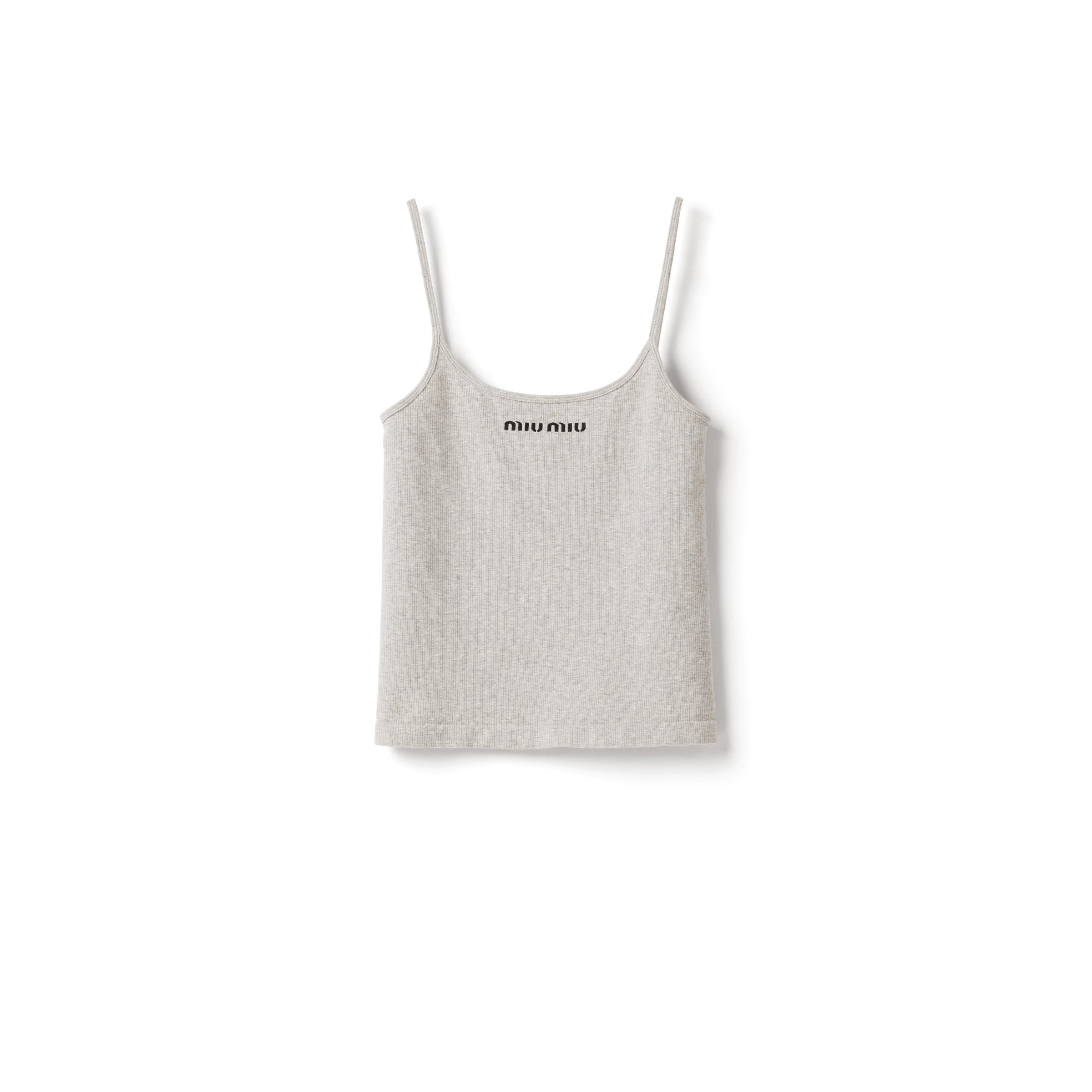 Miu Miu Haut Chiné Sans Coutures, Femme, Gris, Taille XLXXL