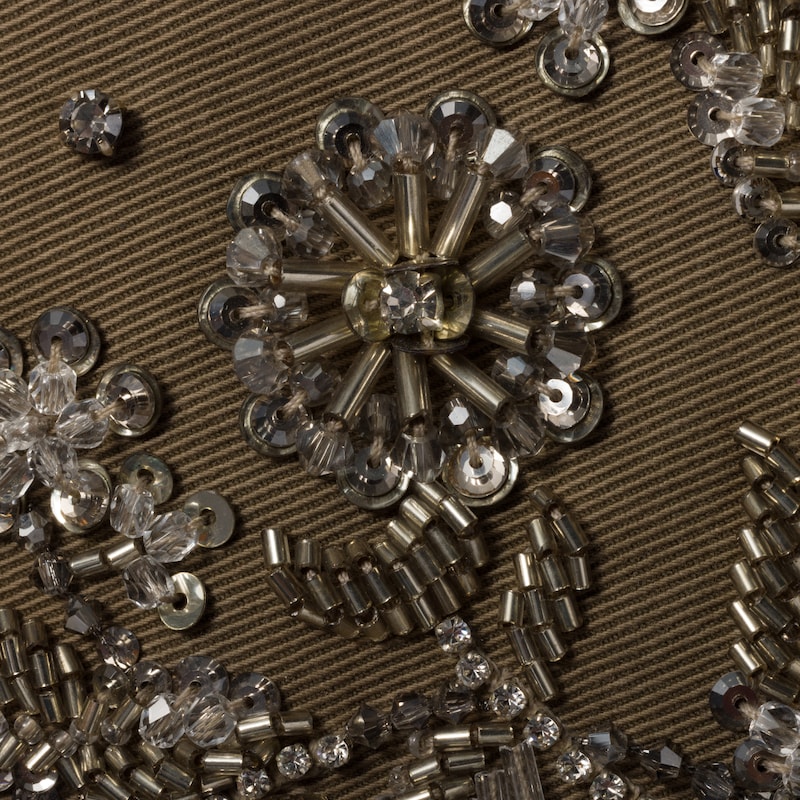 Bolso IVY de gabardina bordada