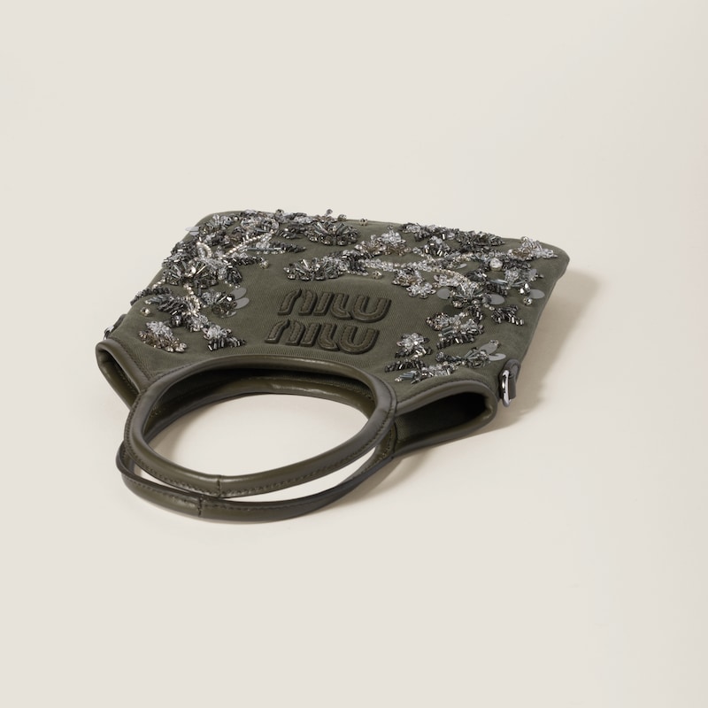 IVY embroidered gabardine bag