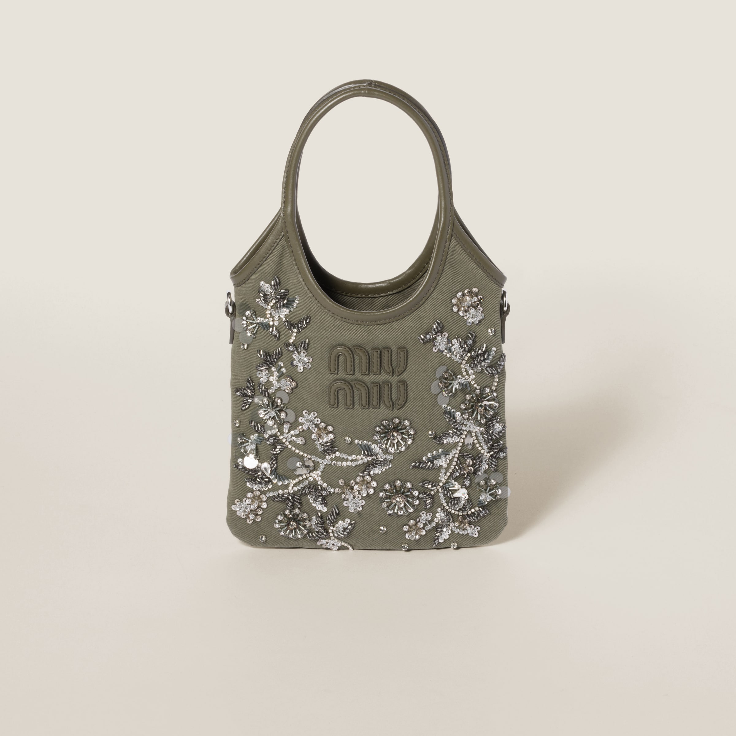 IVY embroidered gabardine bag