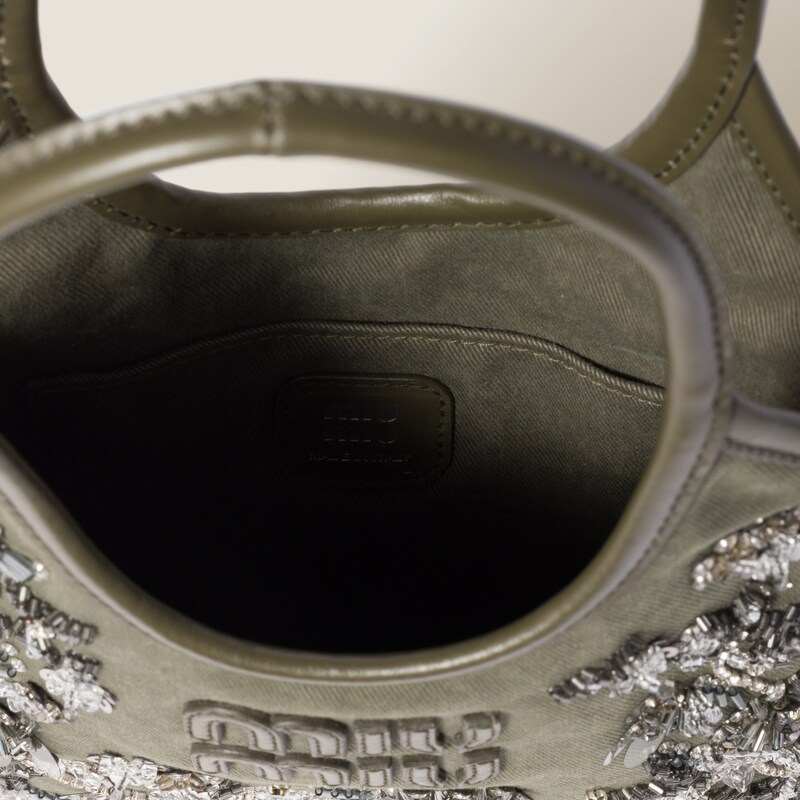 IVY embroidered gabardine bag